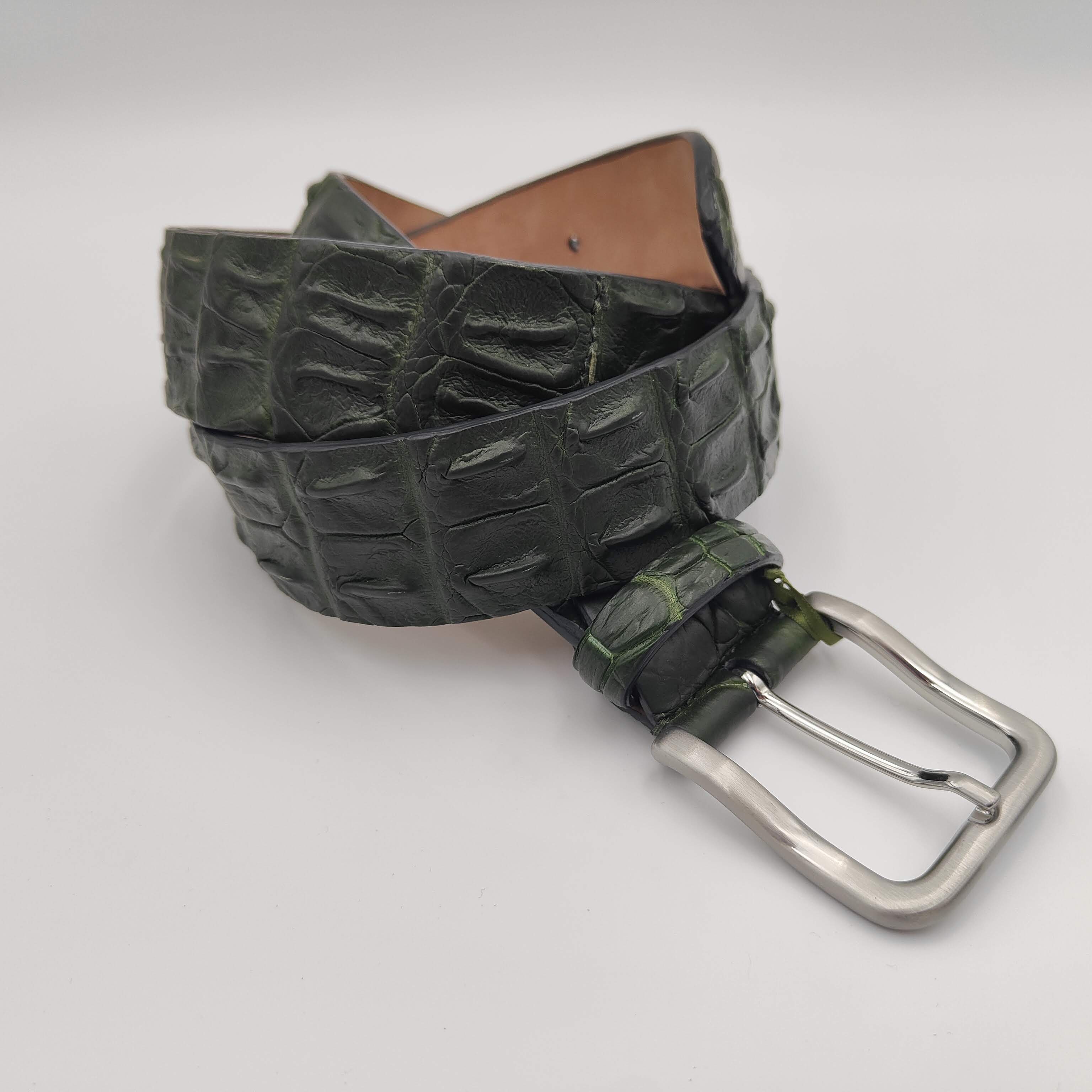 Belt Real Crocodile Green