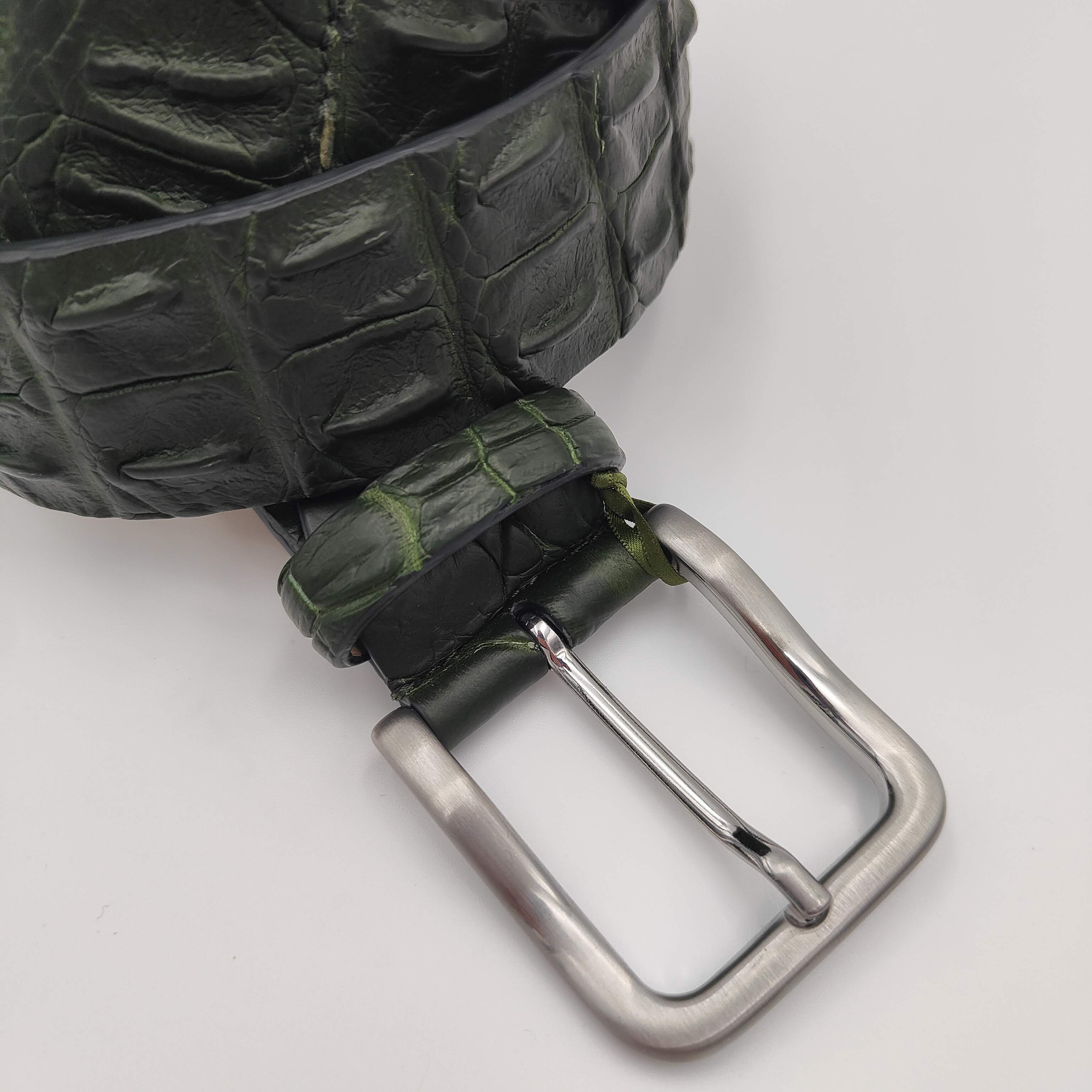 Belt Real Crocodile Green