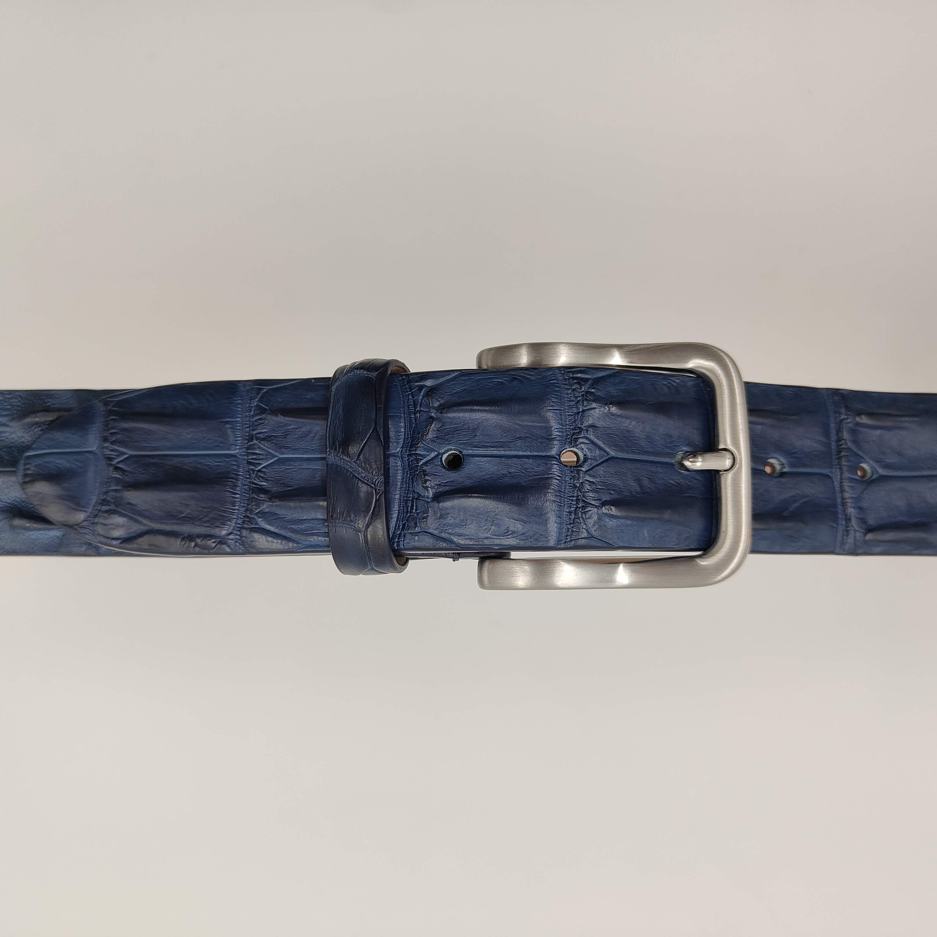 Belt Real Crocodile Blue