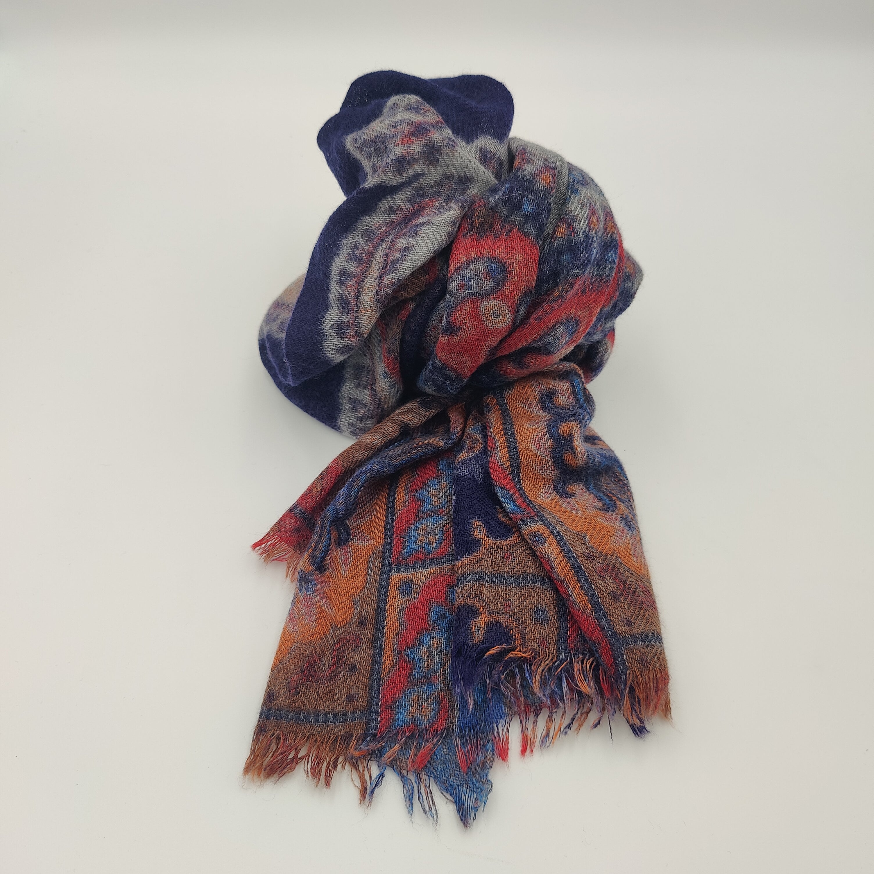 Scarf wool/cashmere Anton Blue