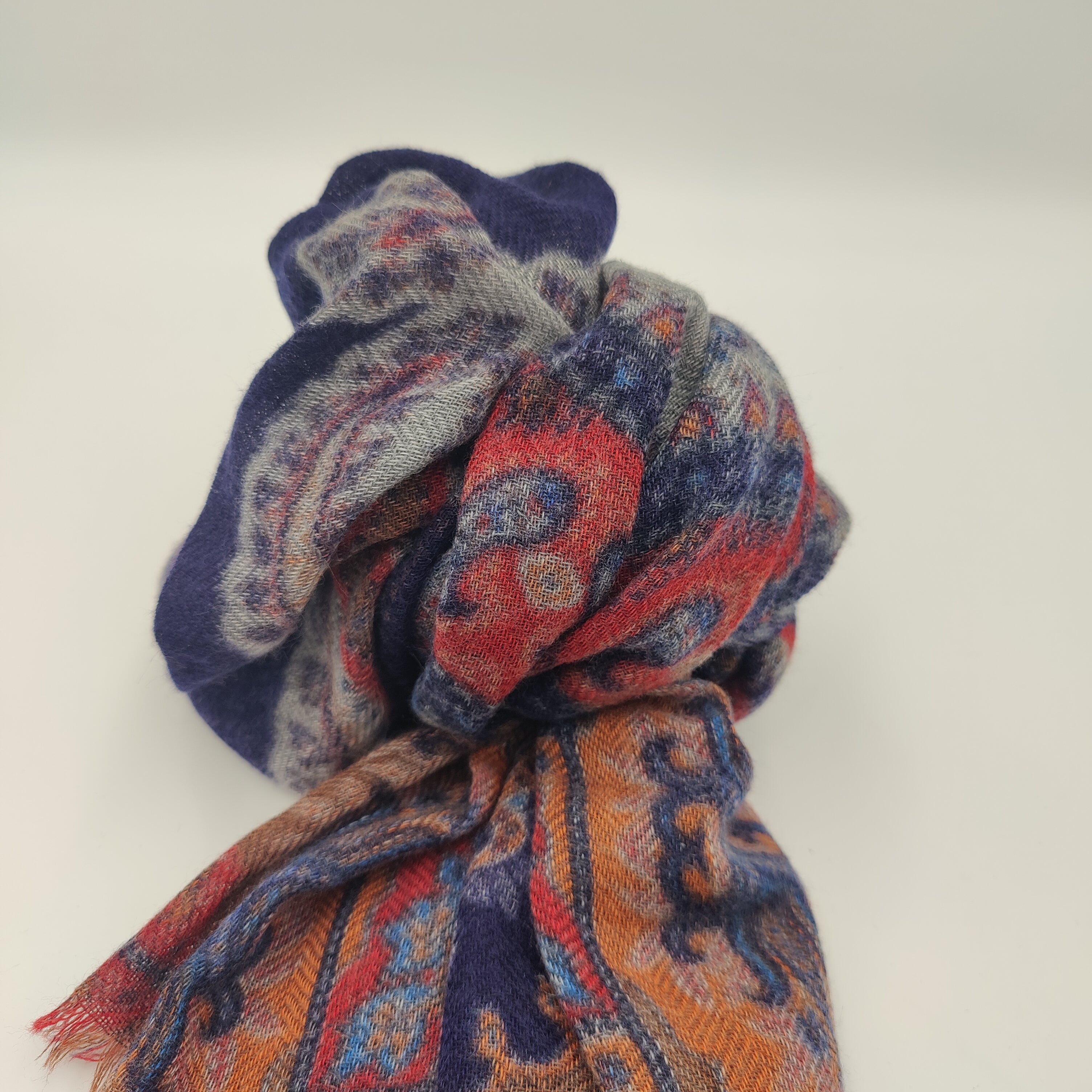 Scarf wool/cashmere Anton Blue