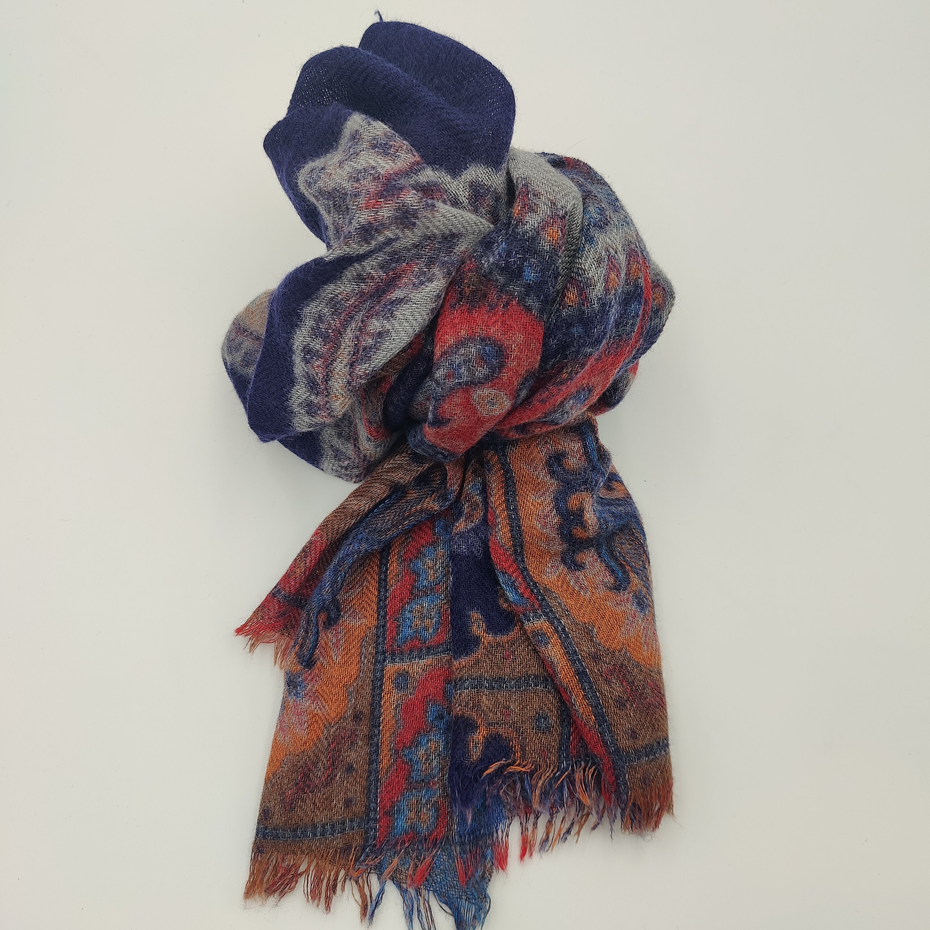 Scarf wool/cashmere Anton Blue