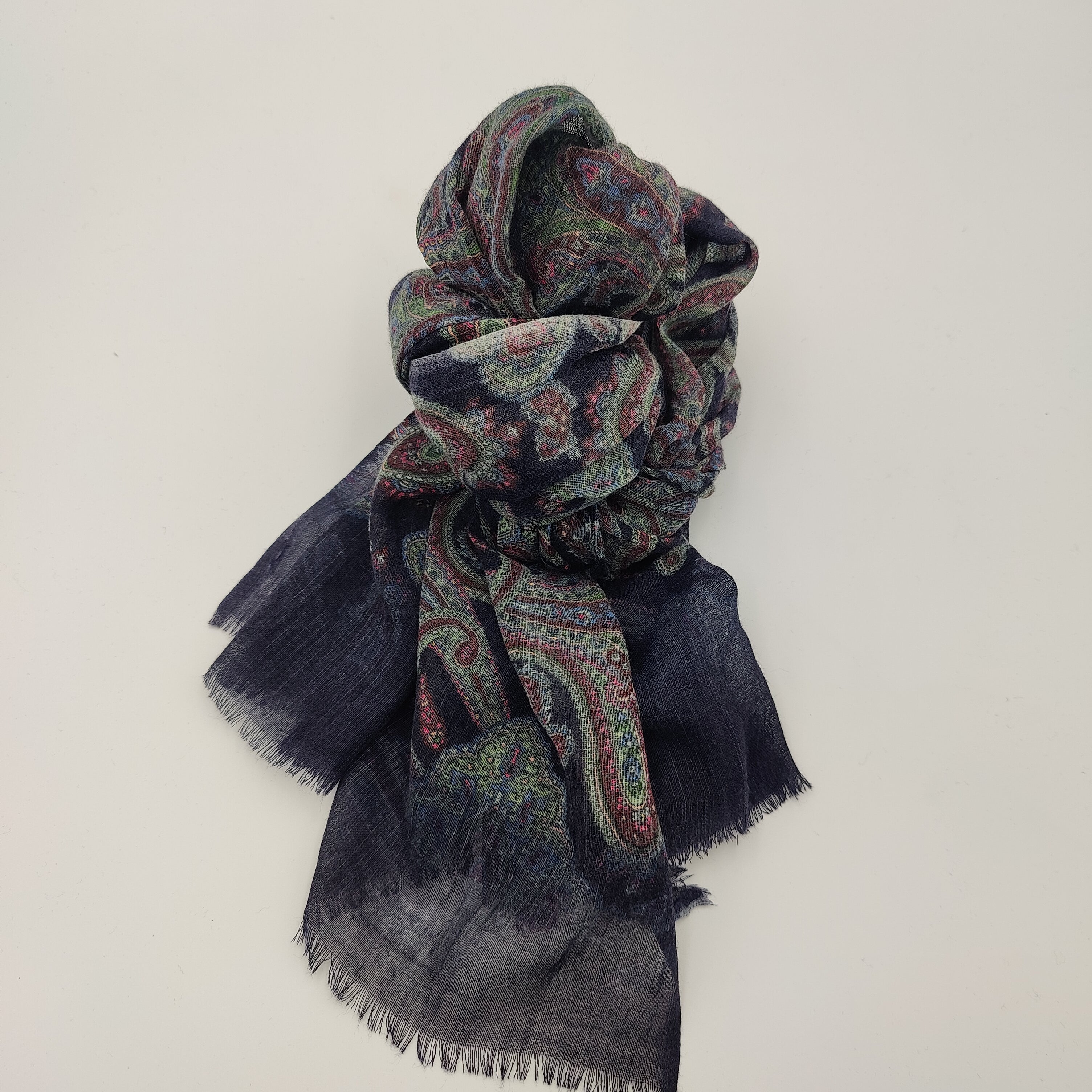 Scarf Light Wool Milano Blue