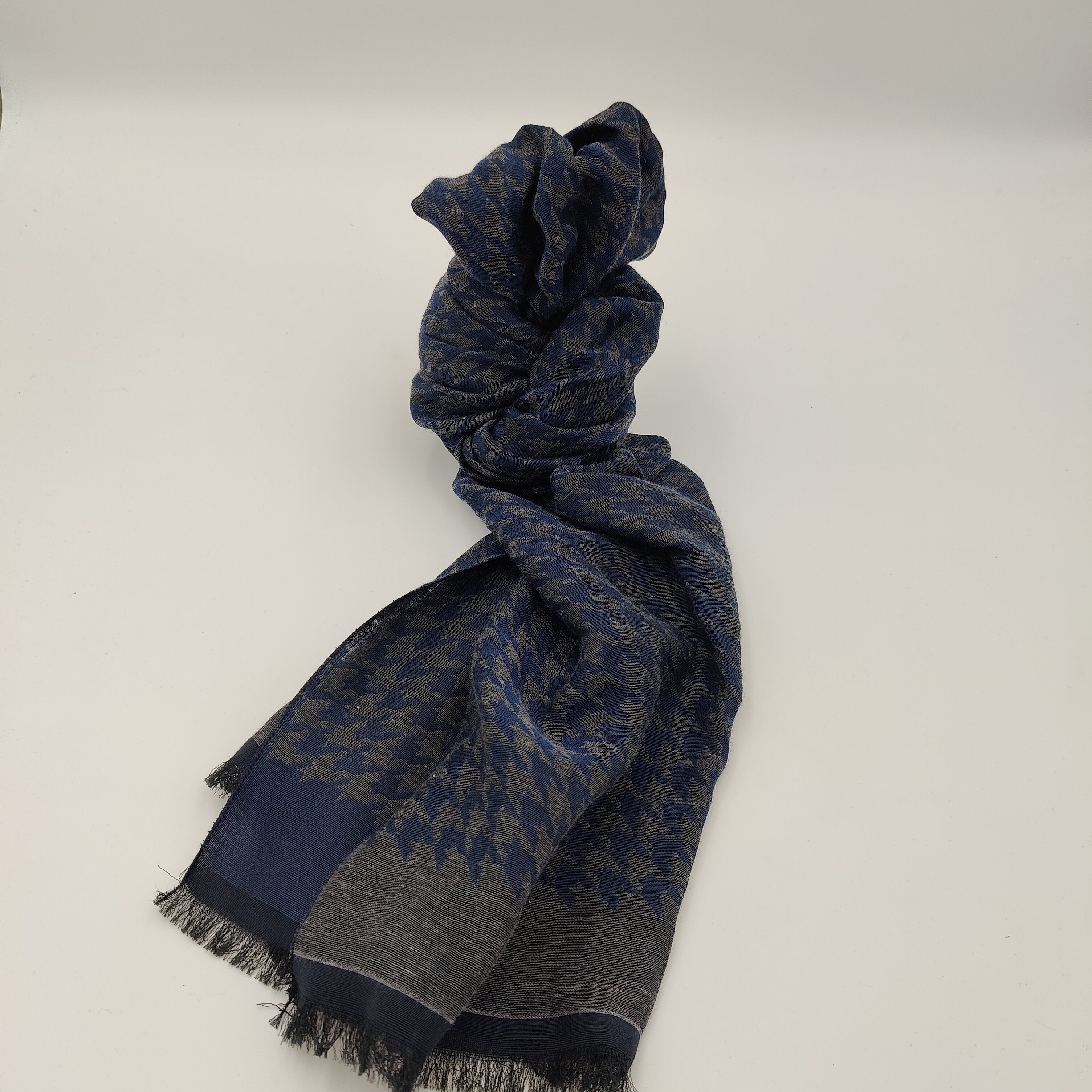 Scarf Deco Cotton Blend Grey