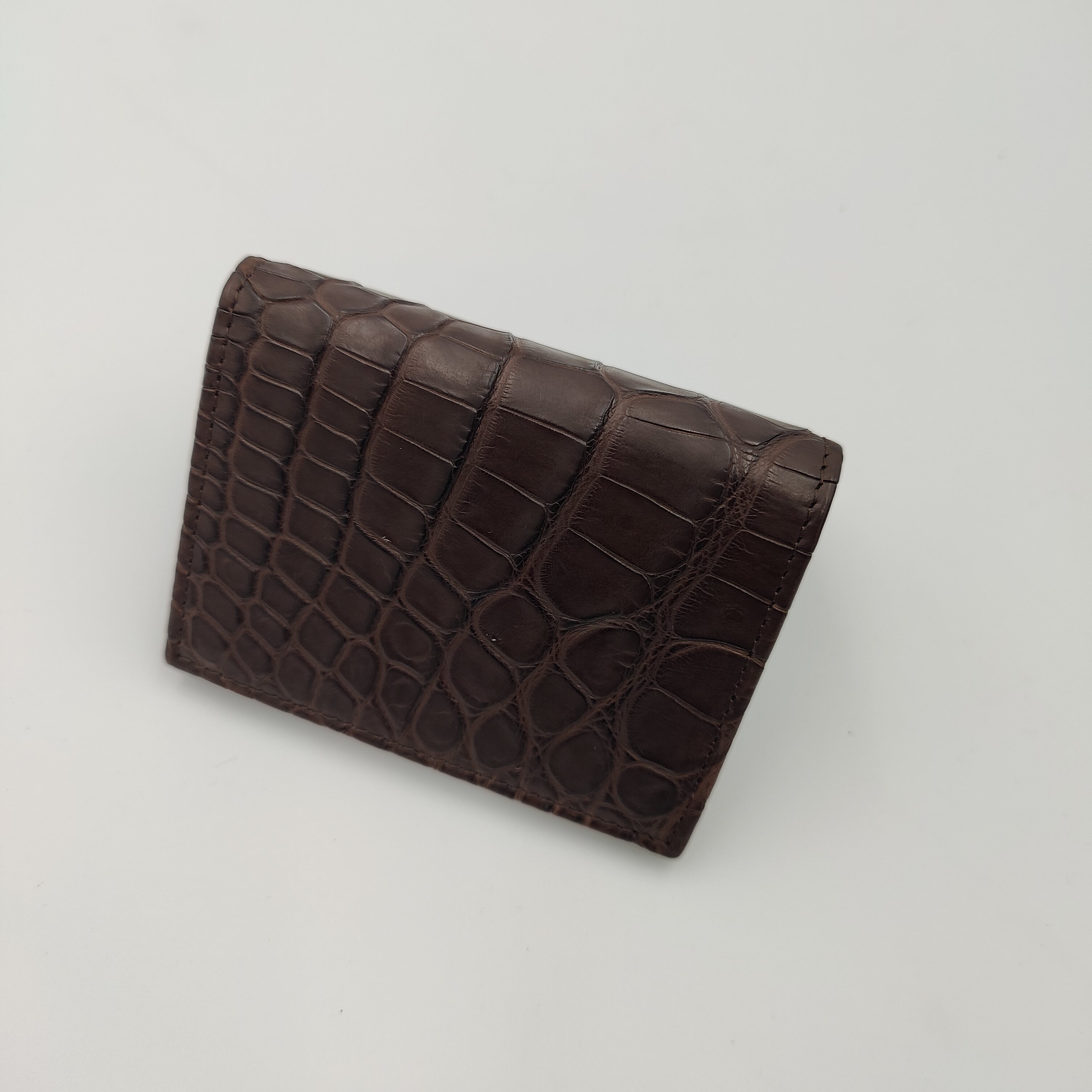 Croco Business/Cards Wallet Dark Brown