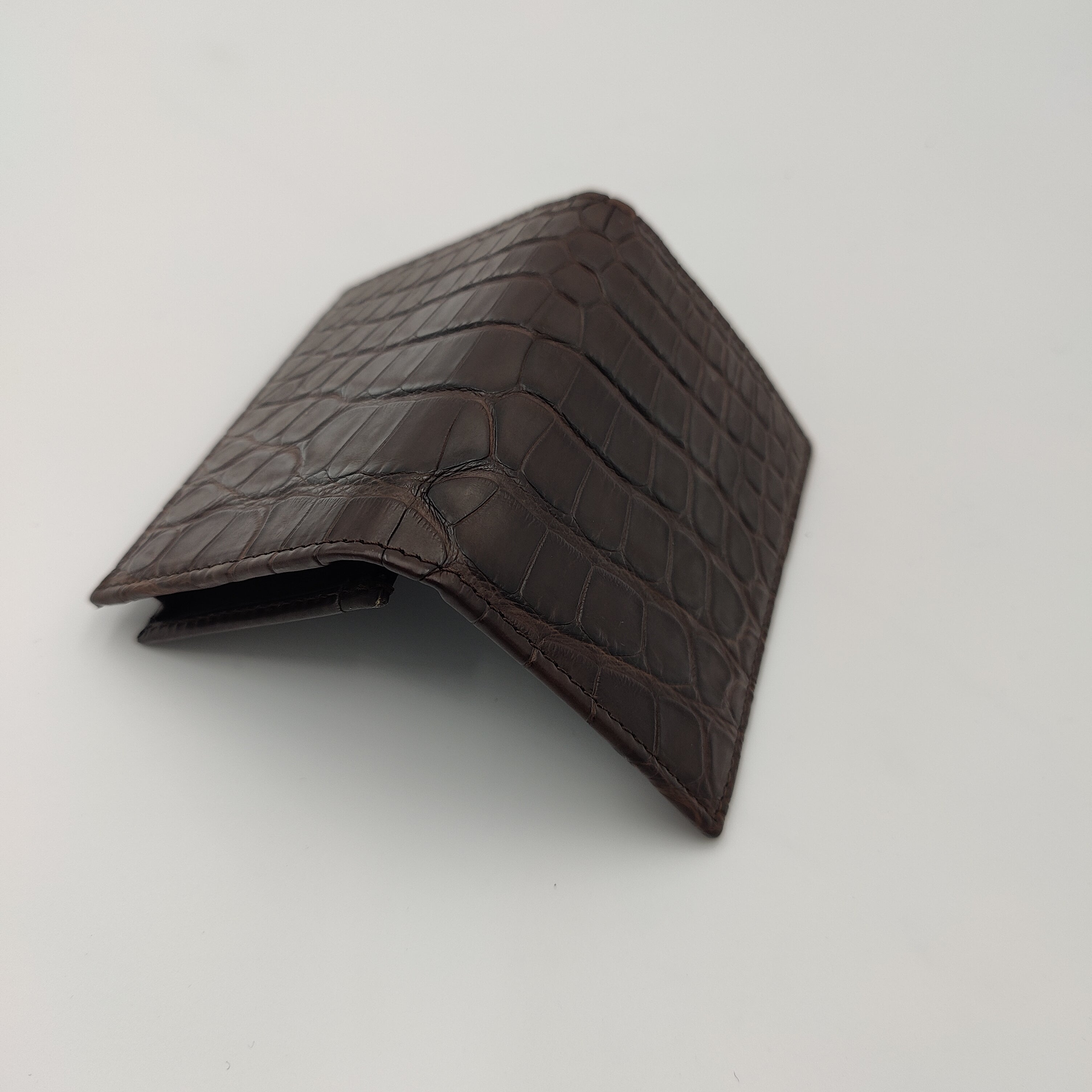 Croco Business/Cards Wallet Dark Brown