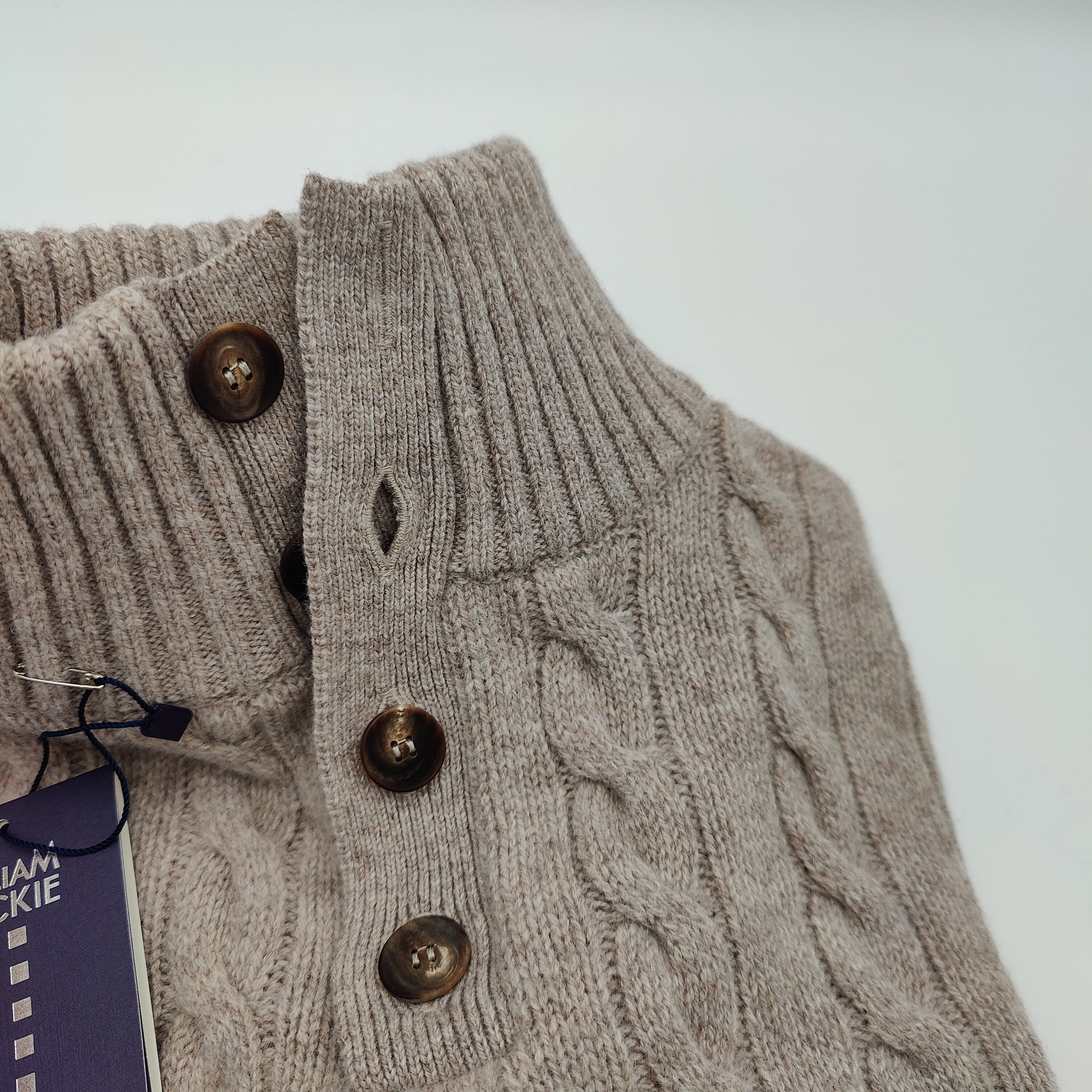 Troyer Button Lambswool Sweater Natural