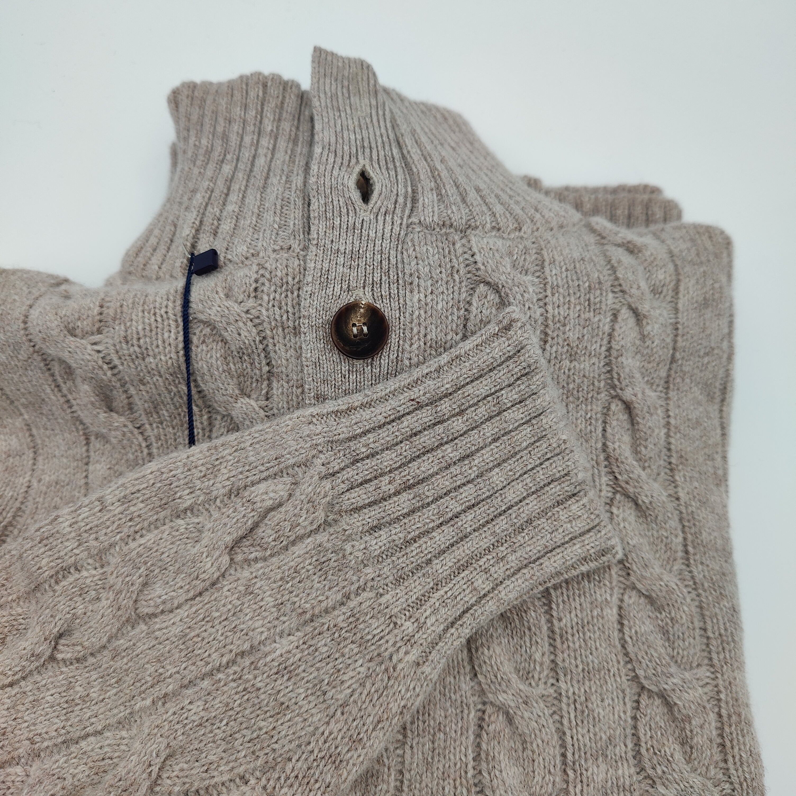 Troyer Button Lambswool Sweater Natural