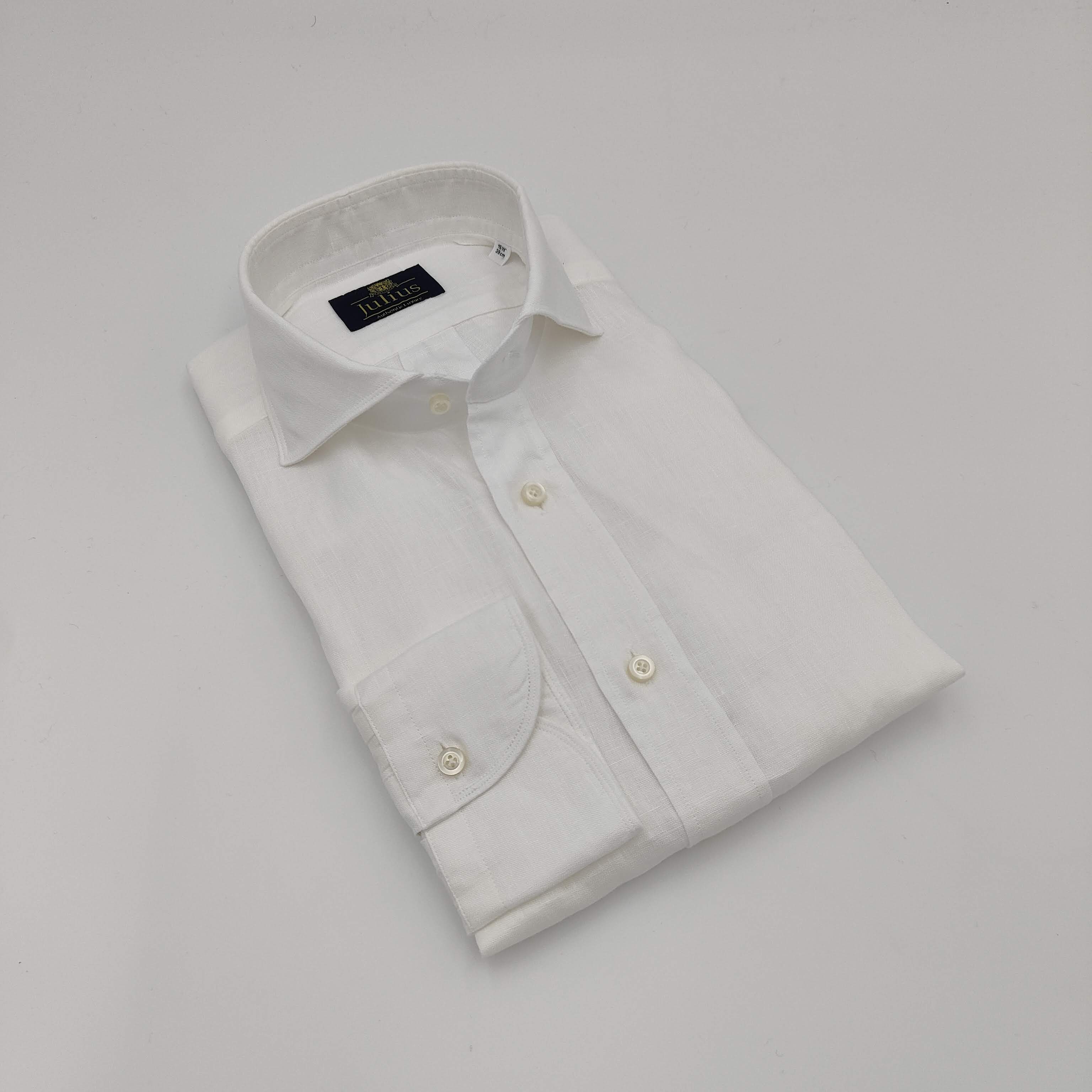 Cutaway Linen Shirt White