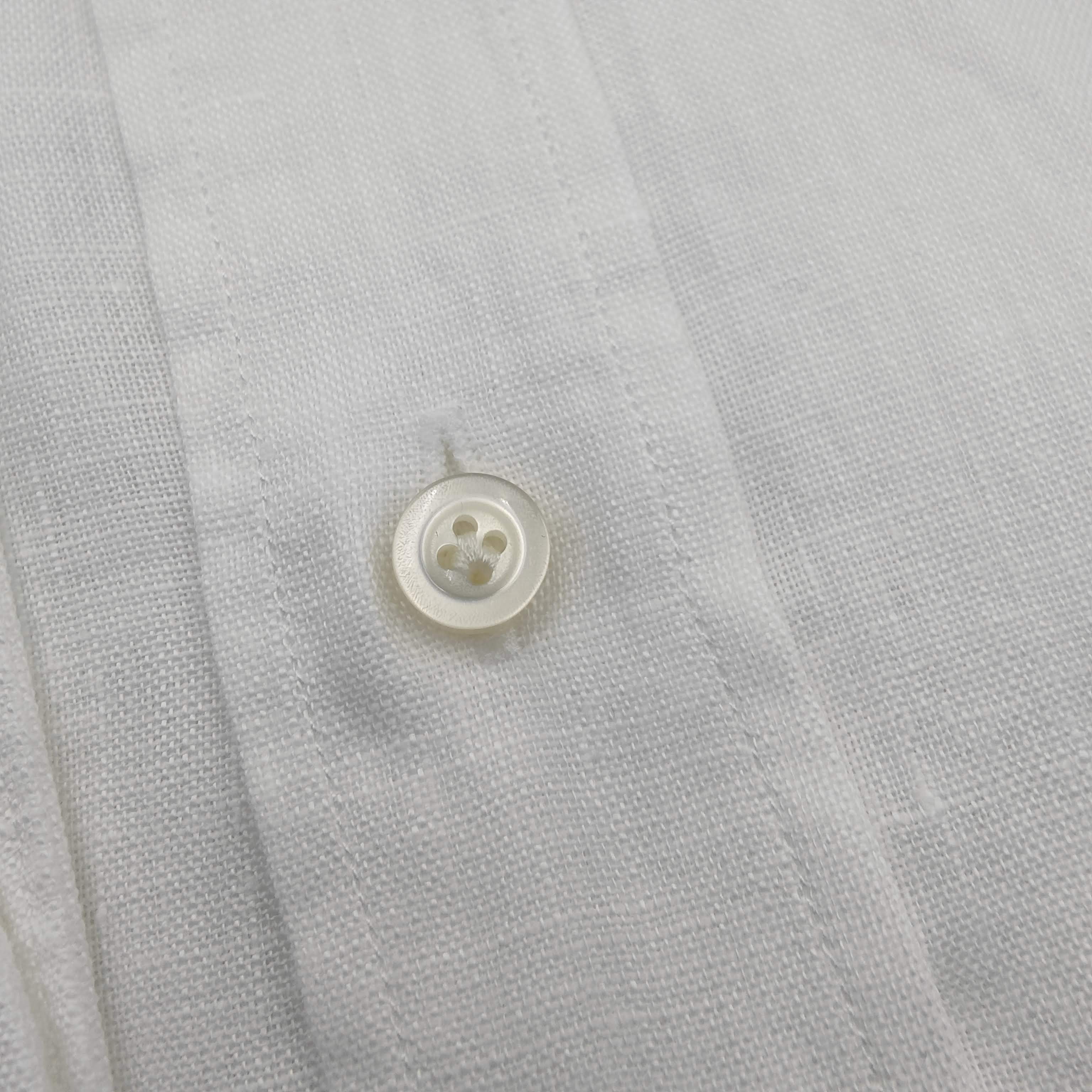 Cutaway Linen Shirt White