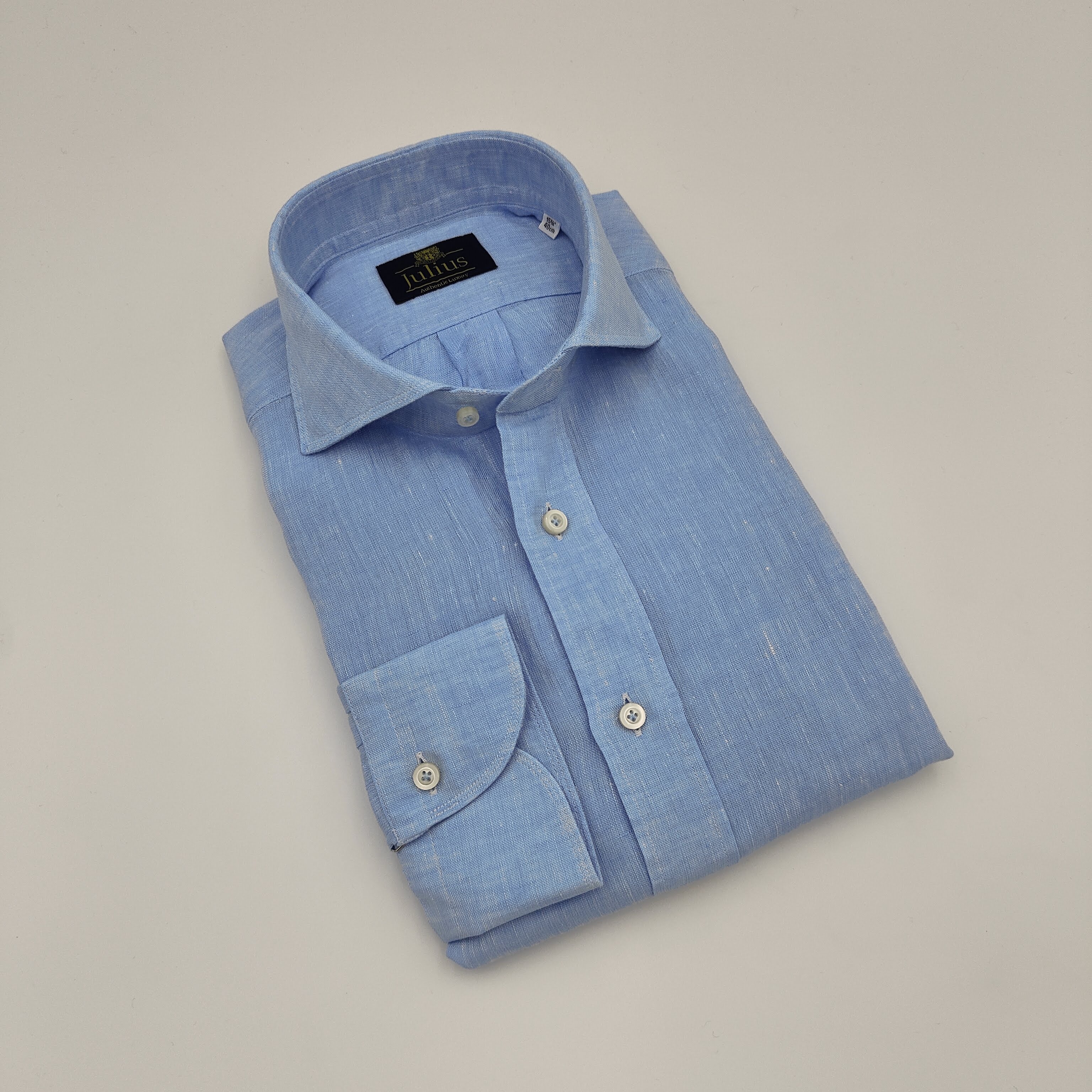 Cutaway Linen Shirt Light Blue