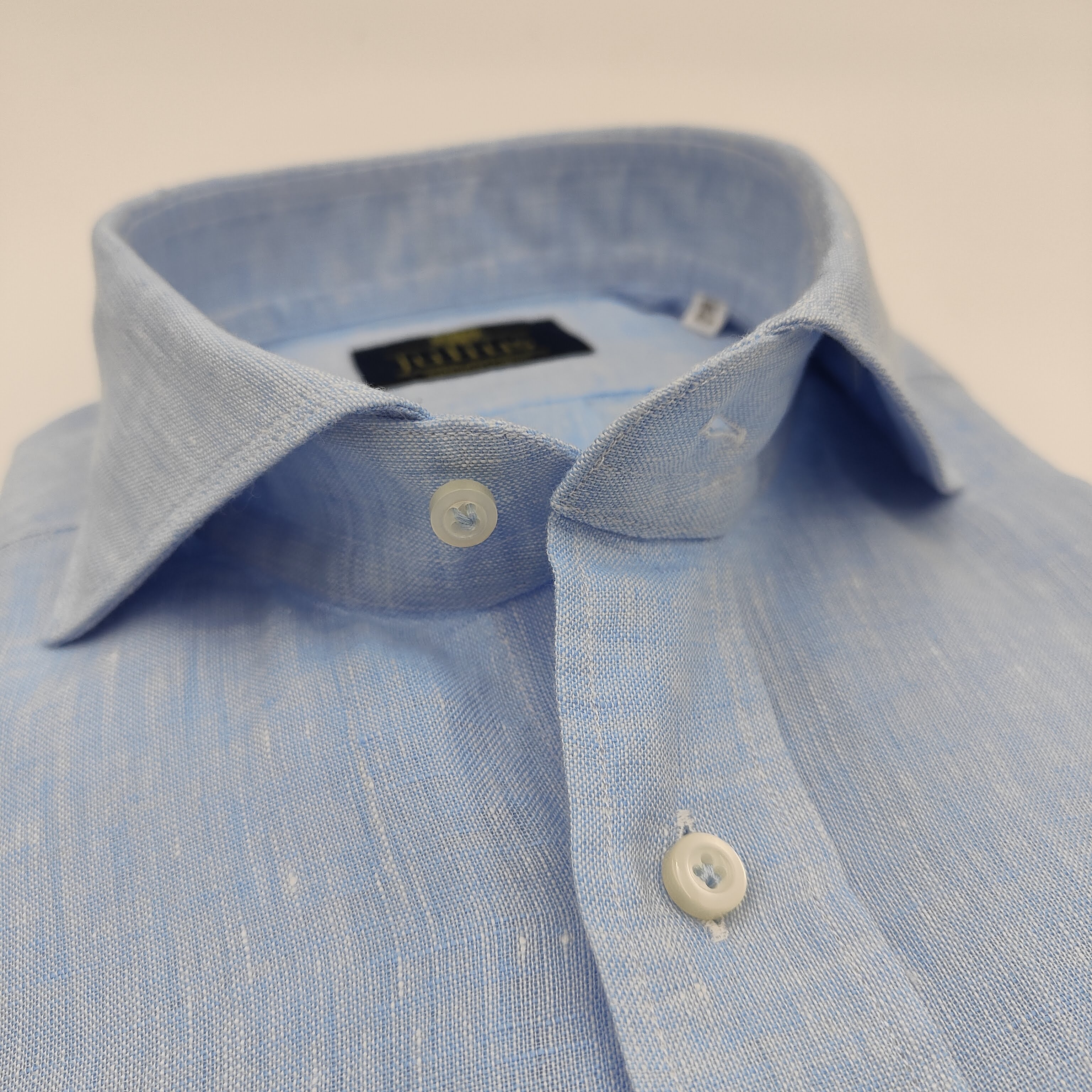 Cutaway Linen Shirt Light Blue