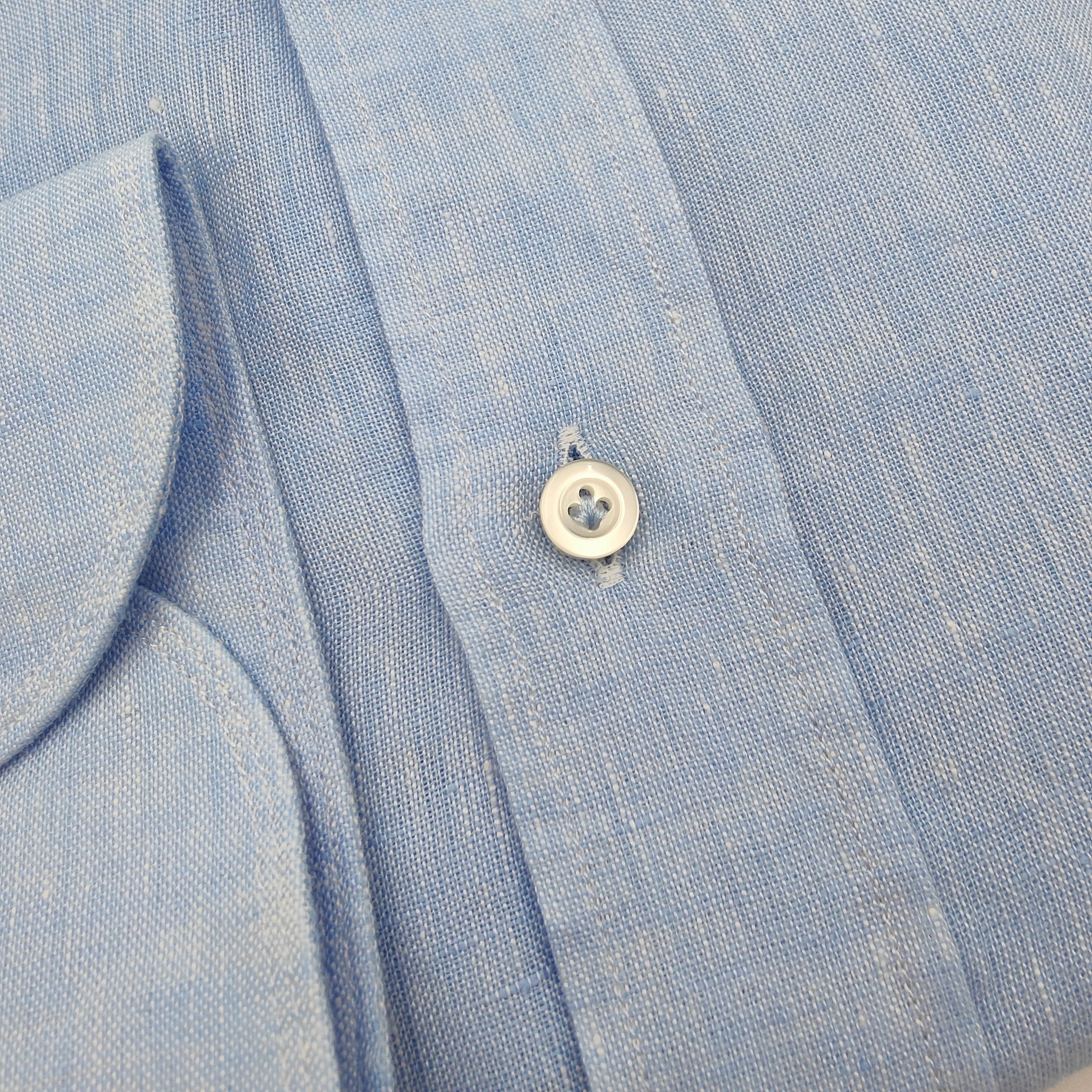 Cutaway Linen Shirt Light Blue