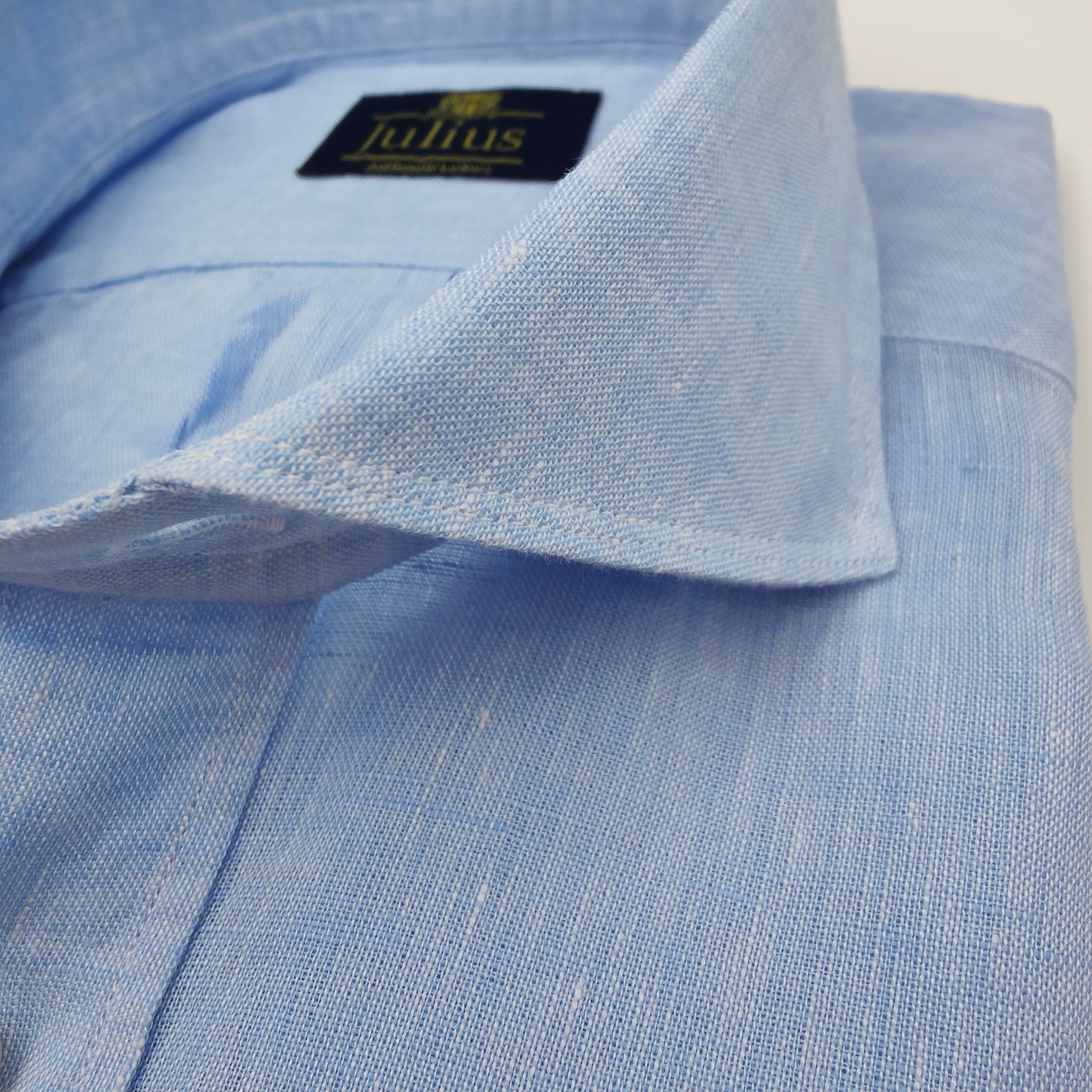 Cutaway Linen Shirt Light Blue