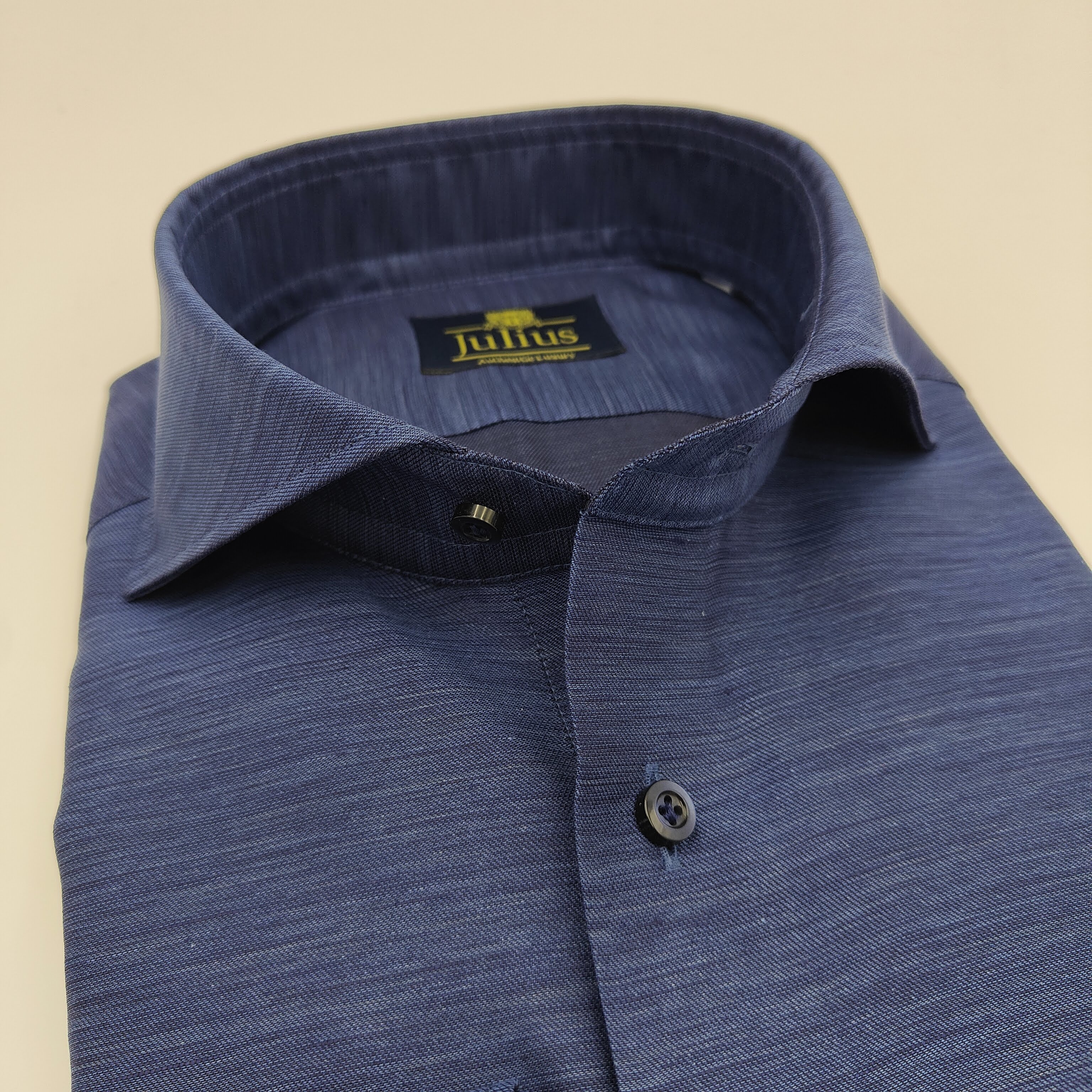 Cutaway Exclusive Linen/Cotton Shirt Dark Blue