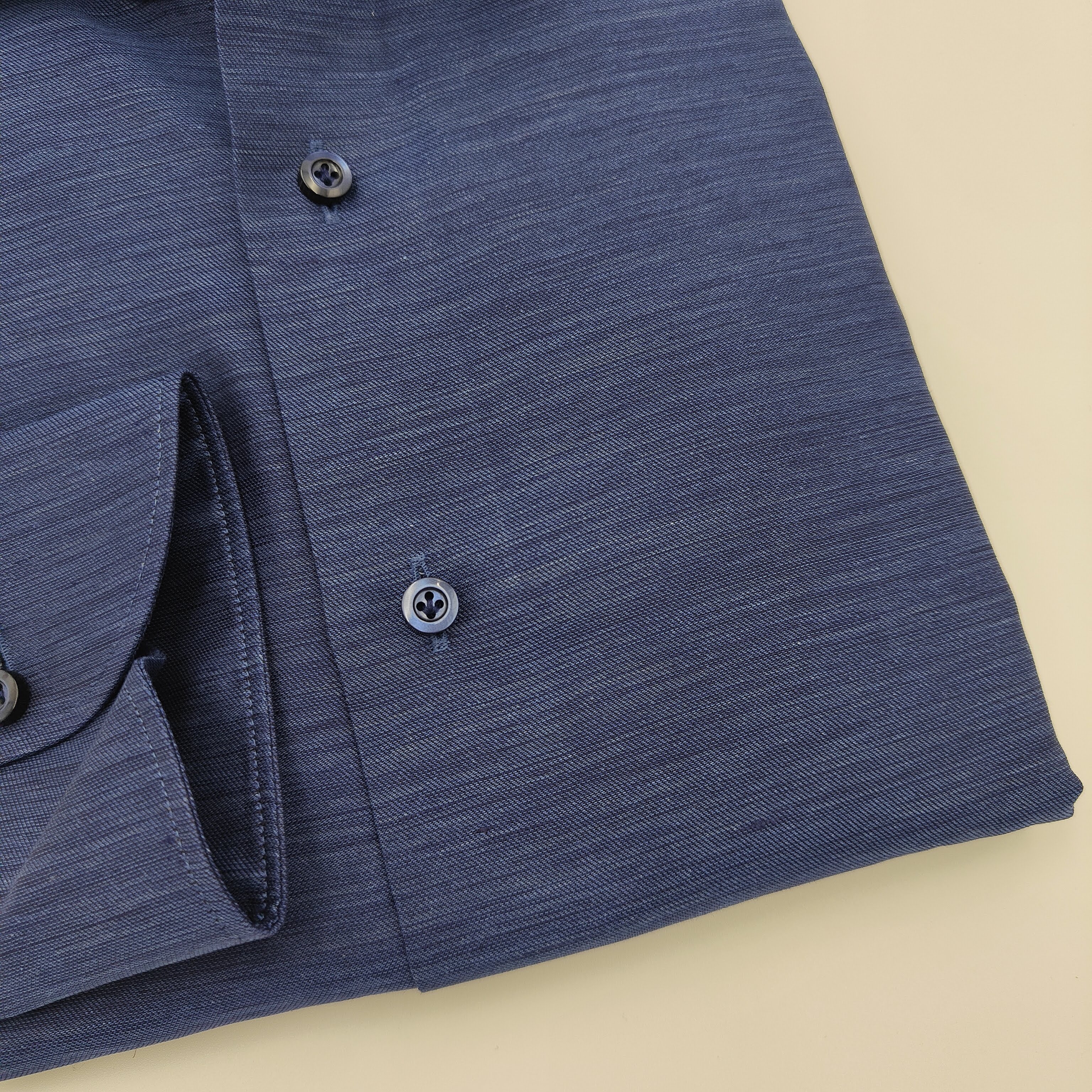Cutaway Exclusive Linen/Cotton Shirt Dark Blue