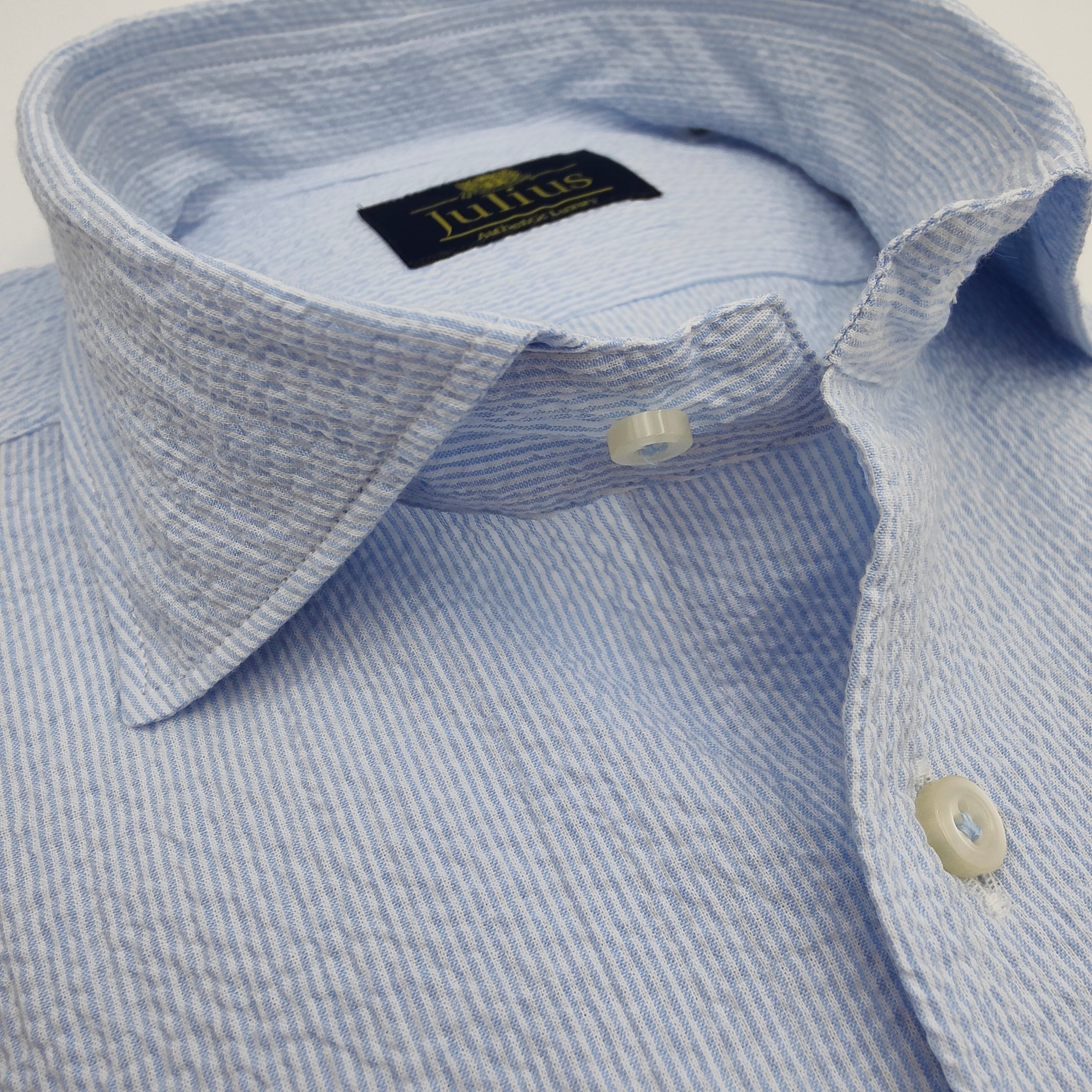 Cutaway Seersucker Shirt Light Blue