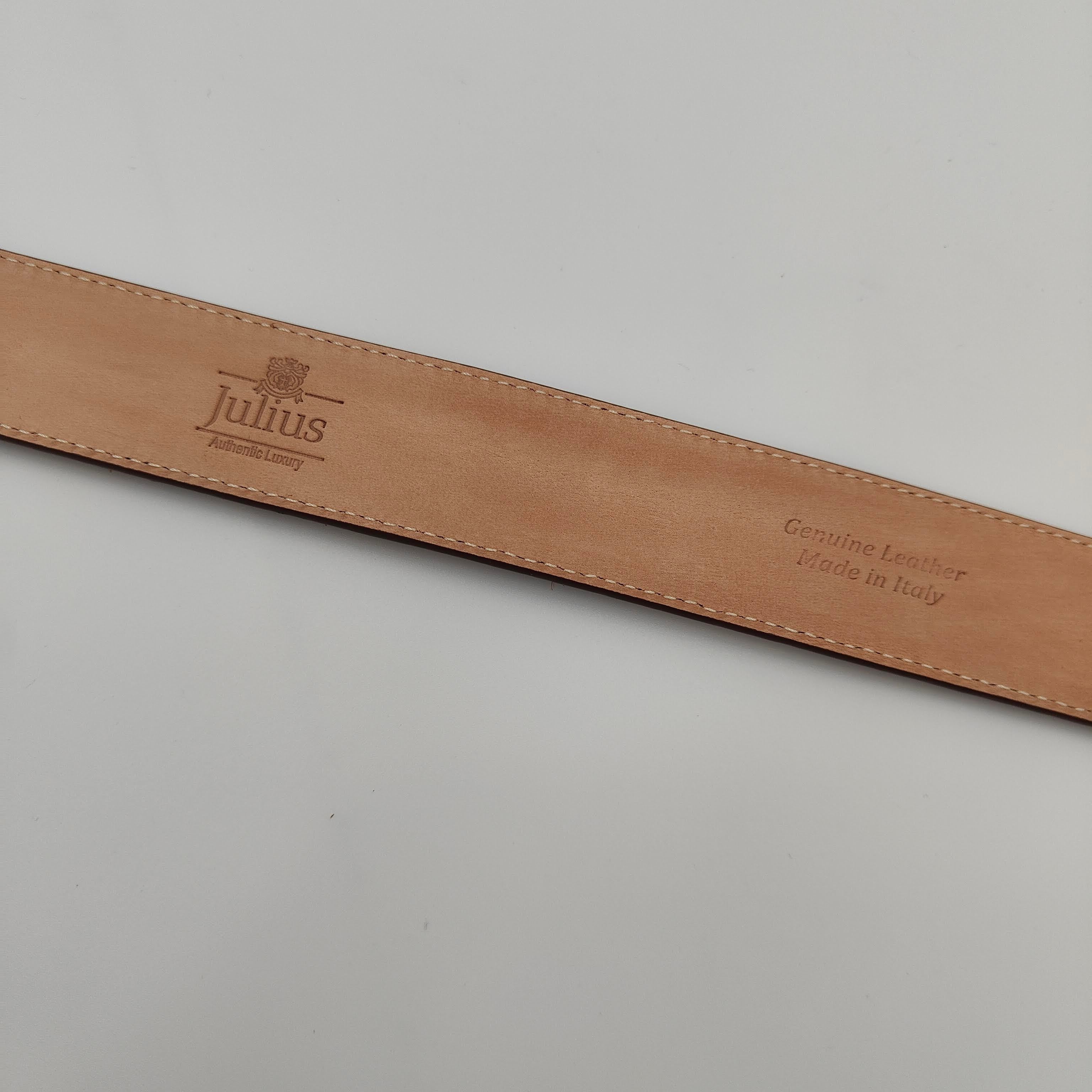 Belt Calf Suede Dark Brown