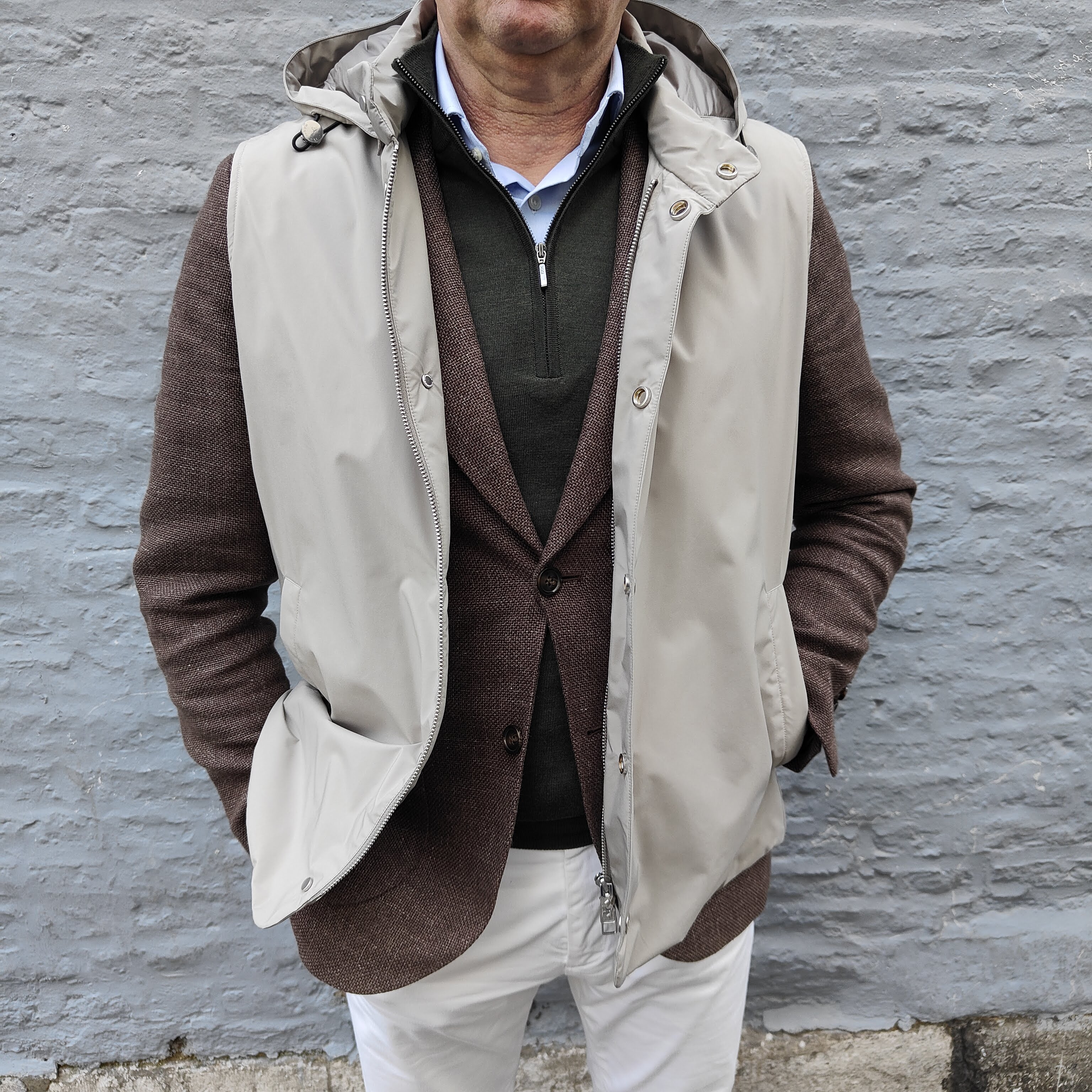 Light Down Bodywarmer Taupe