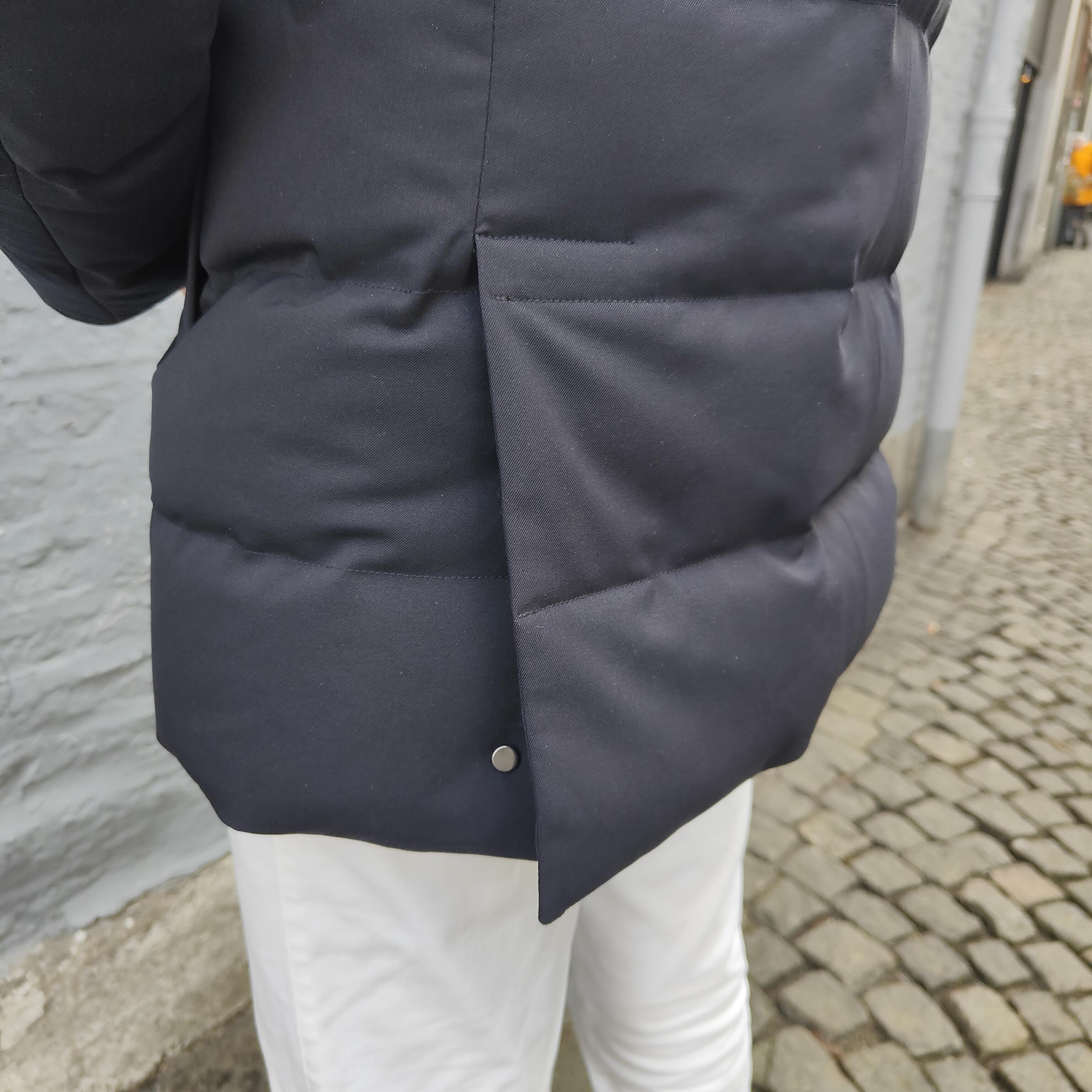 Merinowool Short Down Coat Dark Blue