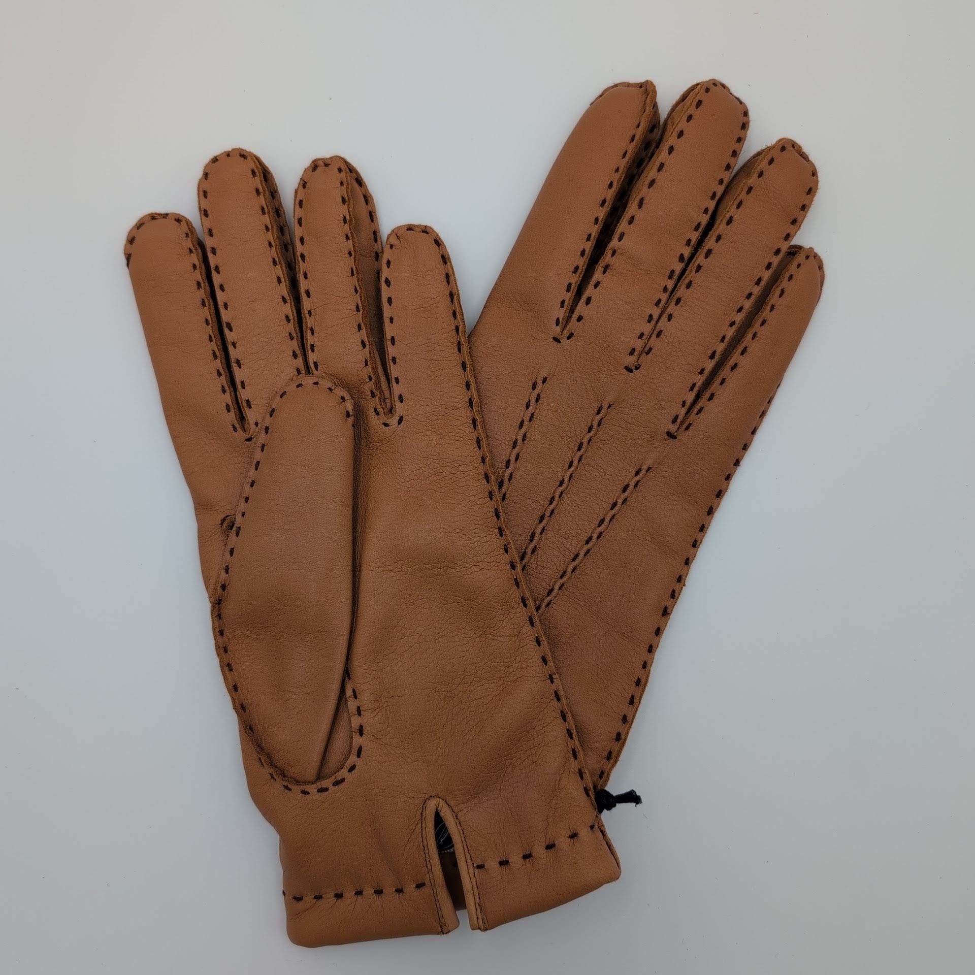 Gloves Deerskin Cashmere Lining Cognac
