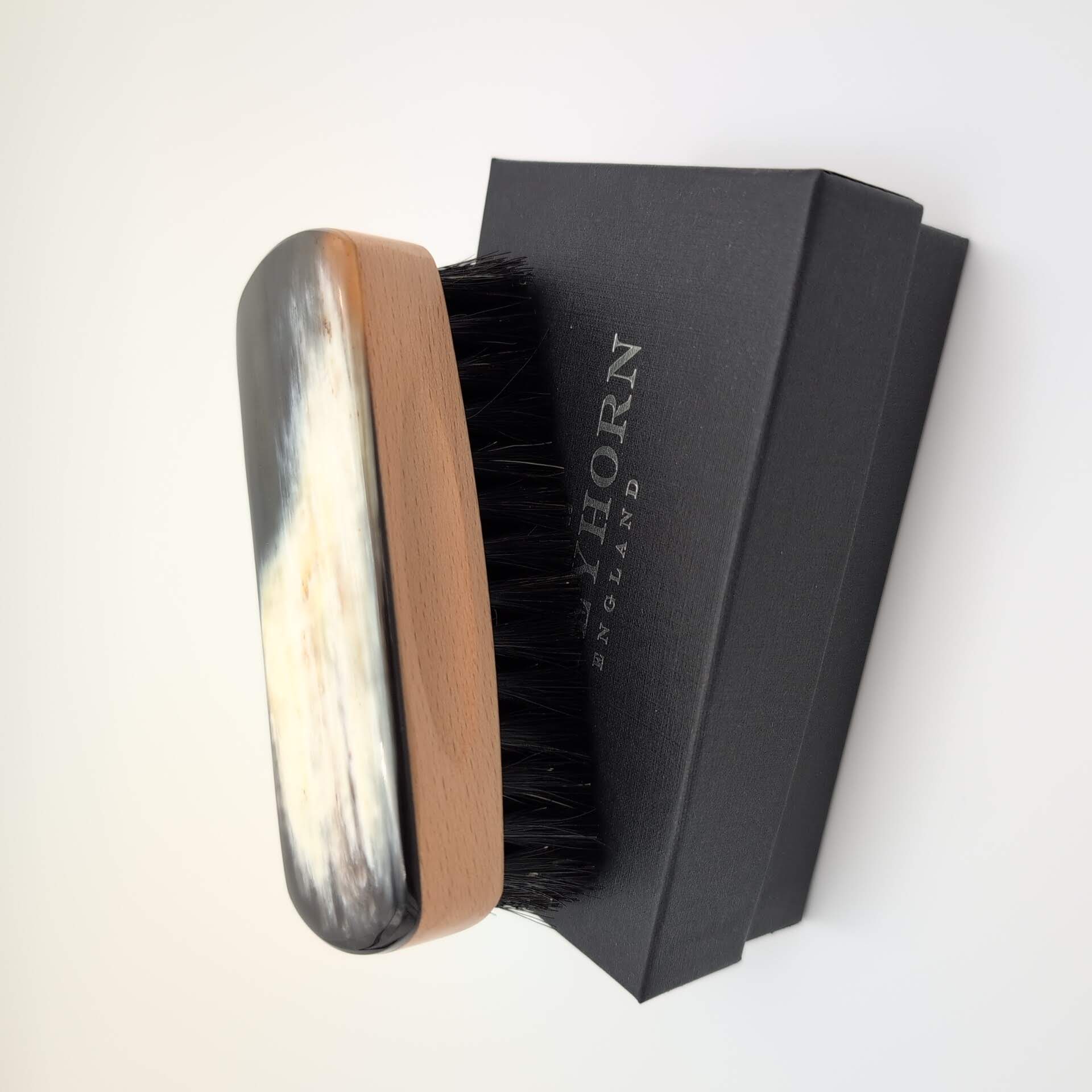 Luxury Shoe Brush Horn Dark