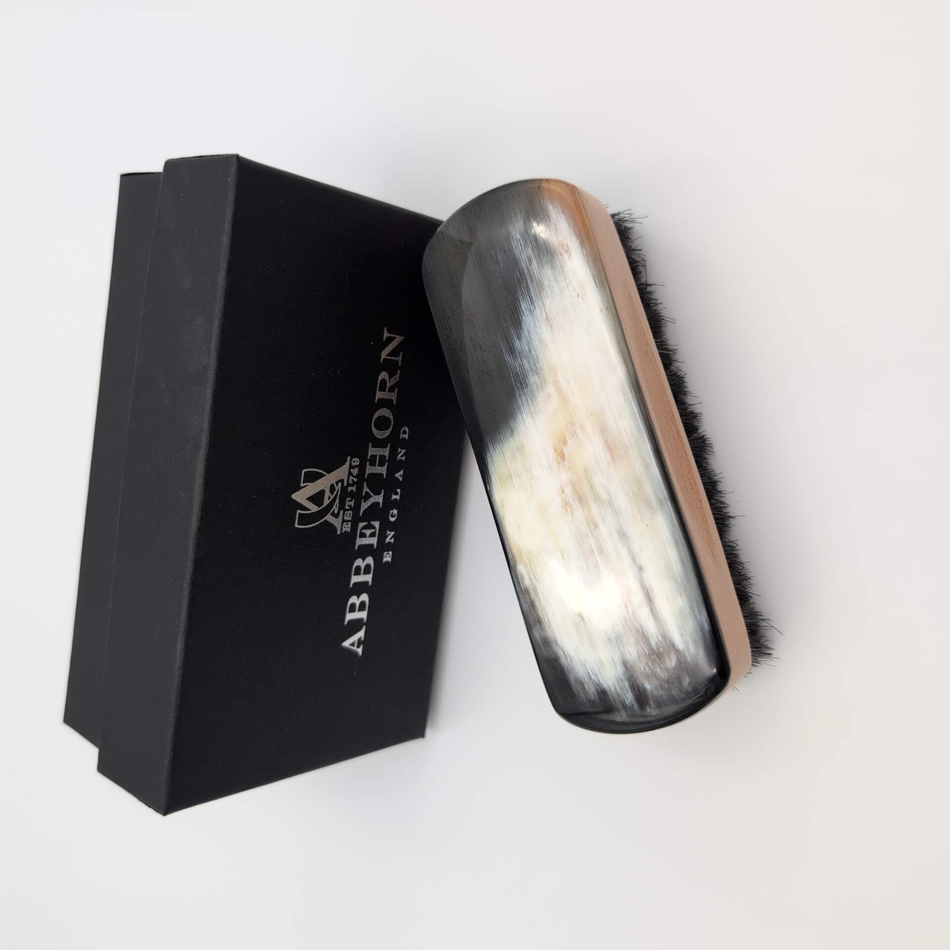 Luxury Shoe Brush Horn Dark