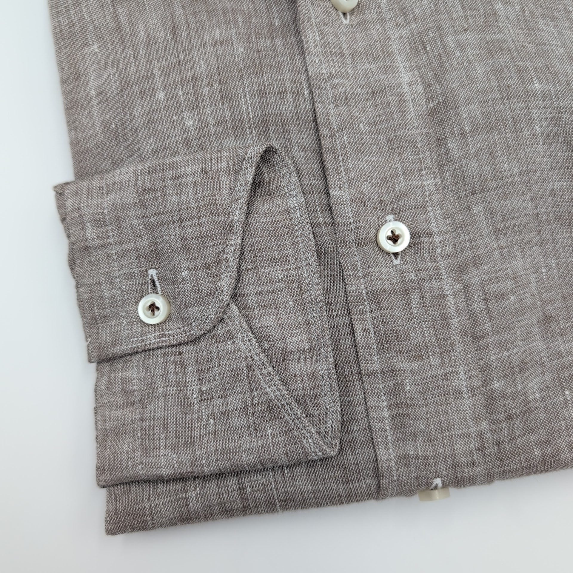Cutaway Linen Shirt Brown Mêlee
