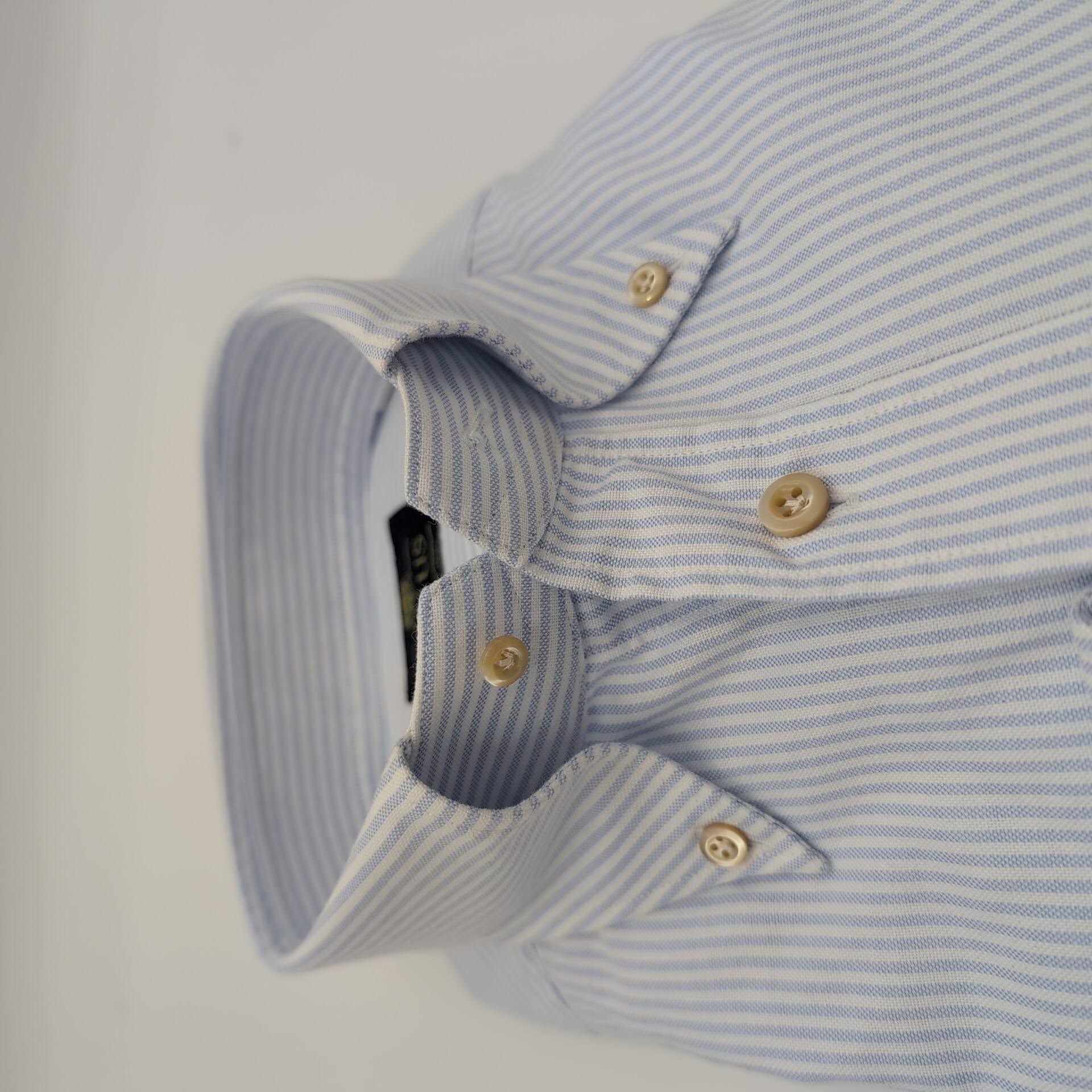 Button Down Shirt Comfort Flex Stripes Blue
