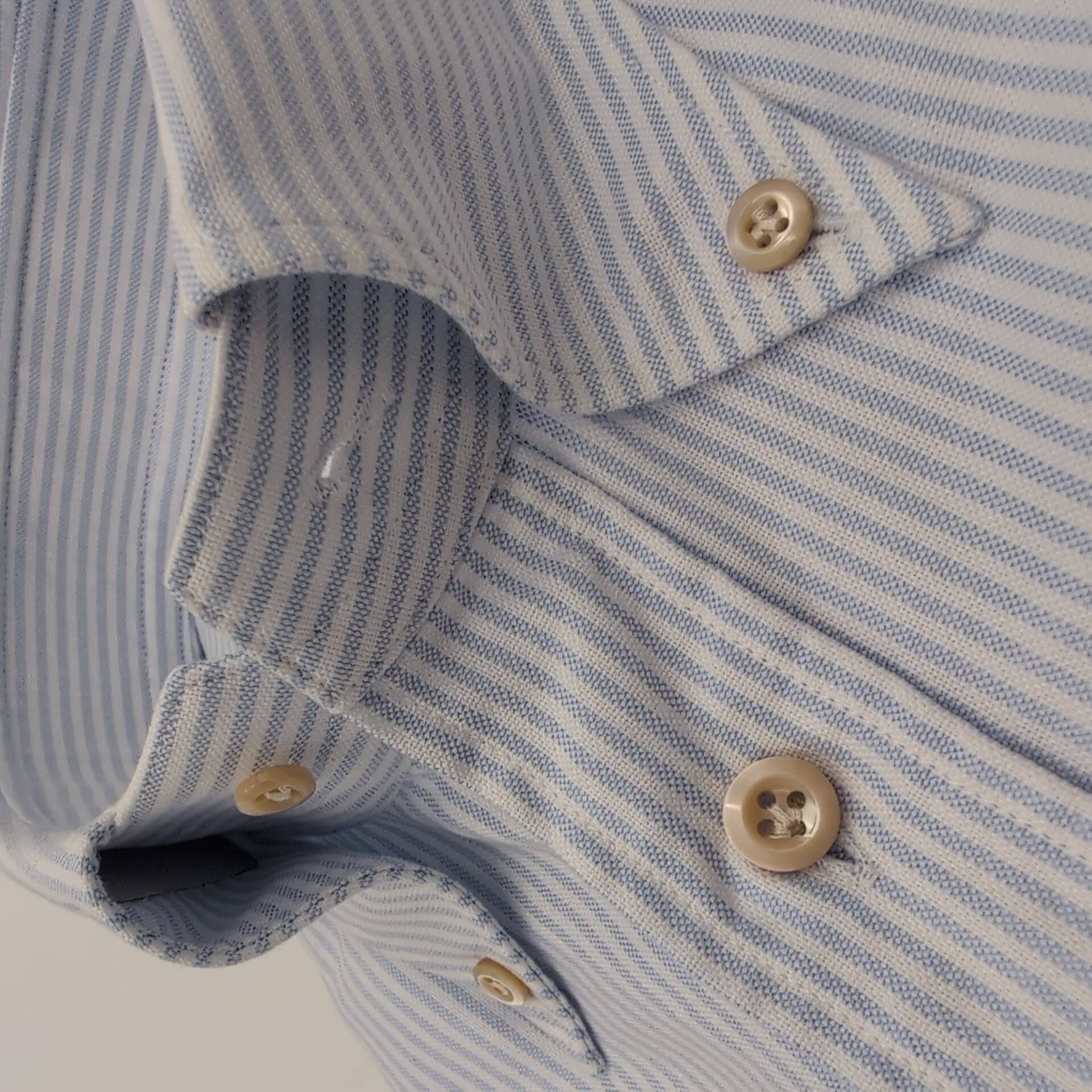 Button Down Shirt Comfort Flex Stripes Blue