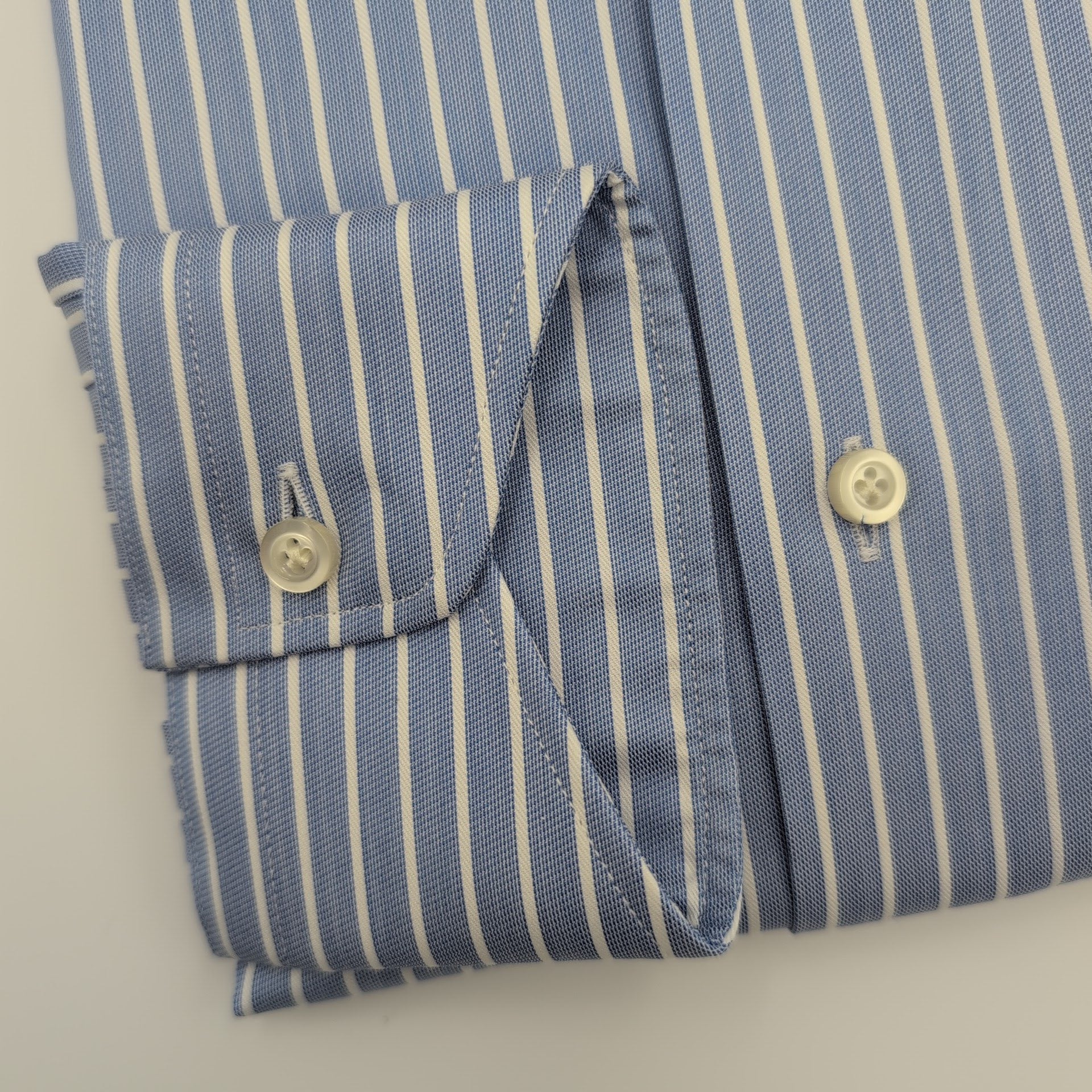 Cutaway Shirt Comfort Flex Dressed Stripes Blue