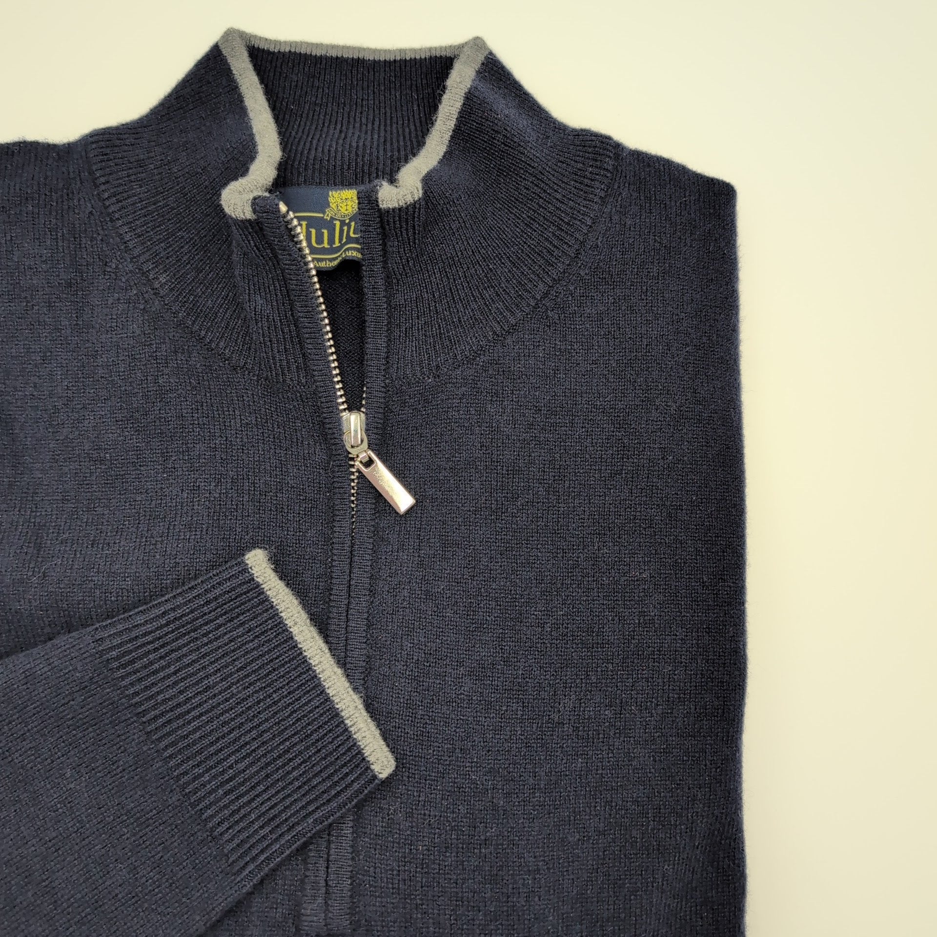 Half Zip Sweater Wool/Cashmere Navy