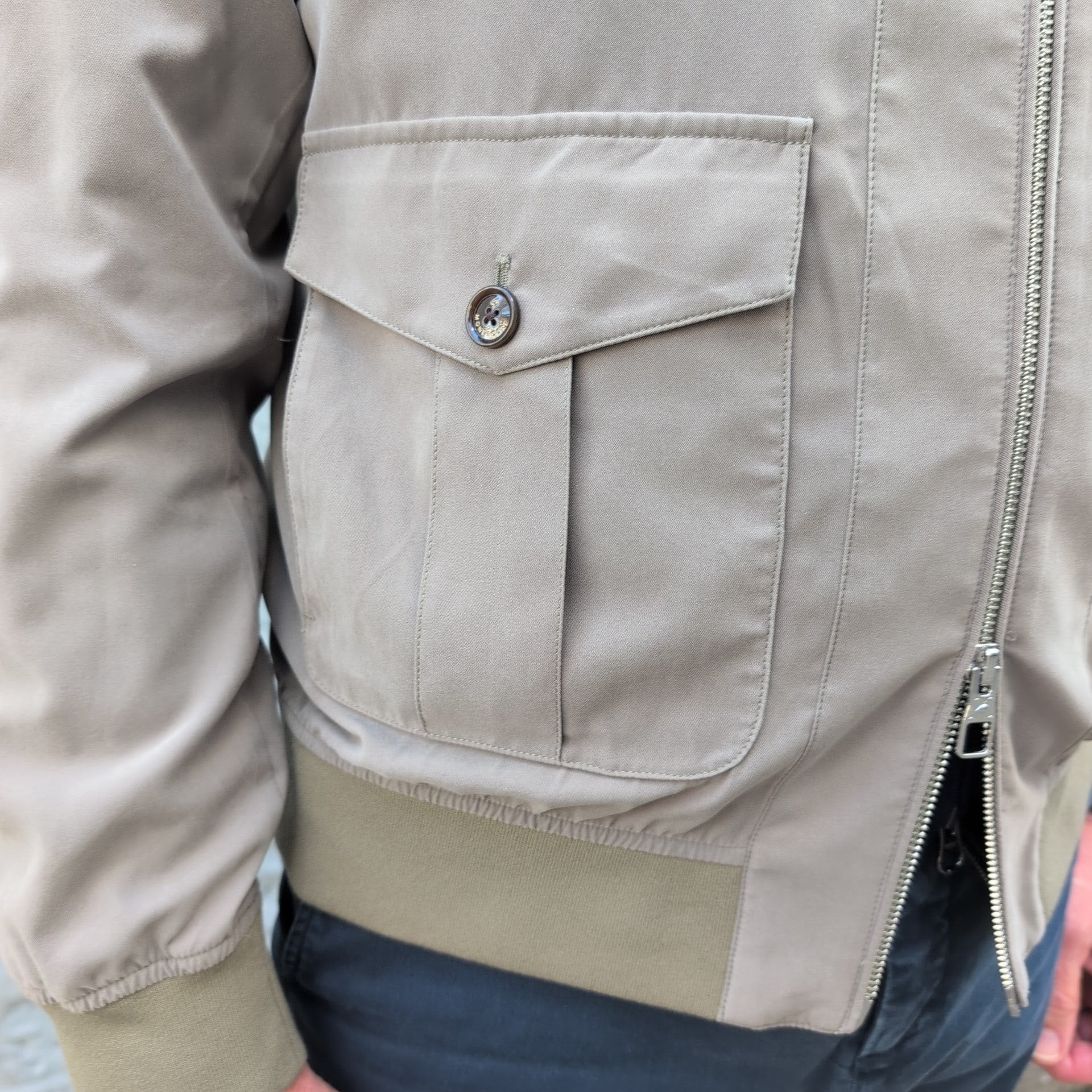 Casual Soft Bomber Jacket Green