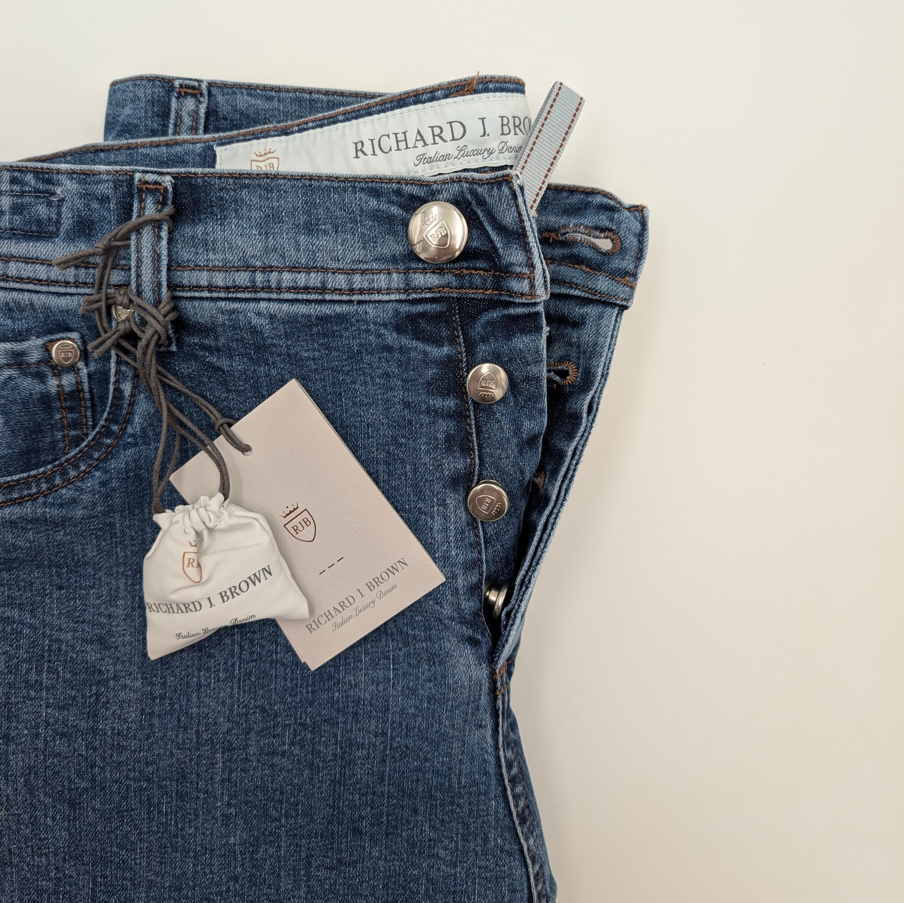 Denim Buttons Icon Blue