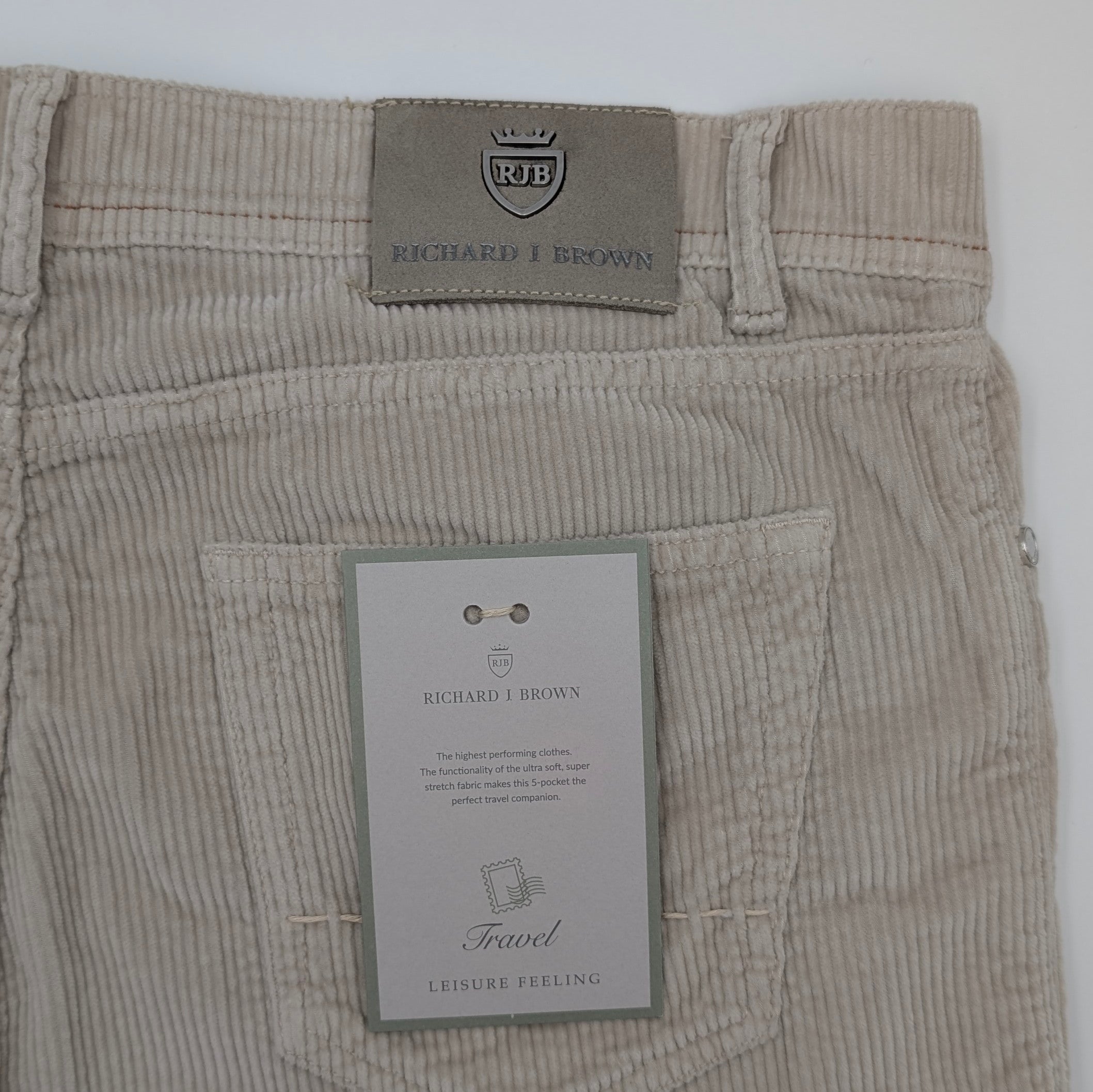 5-pocket Fine Rib Off White
