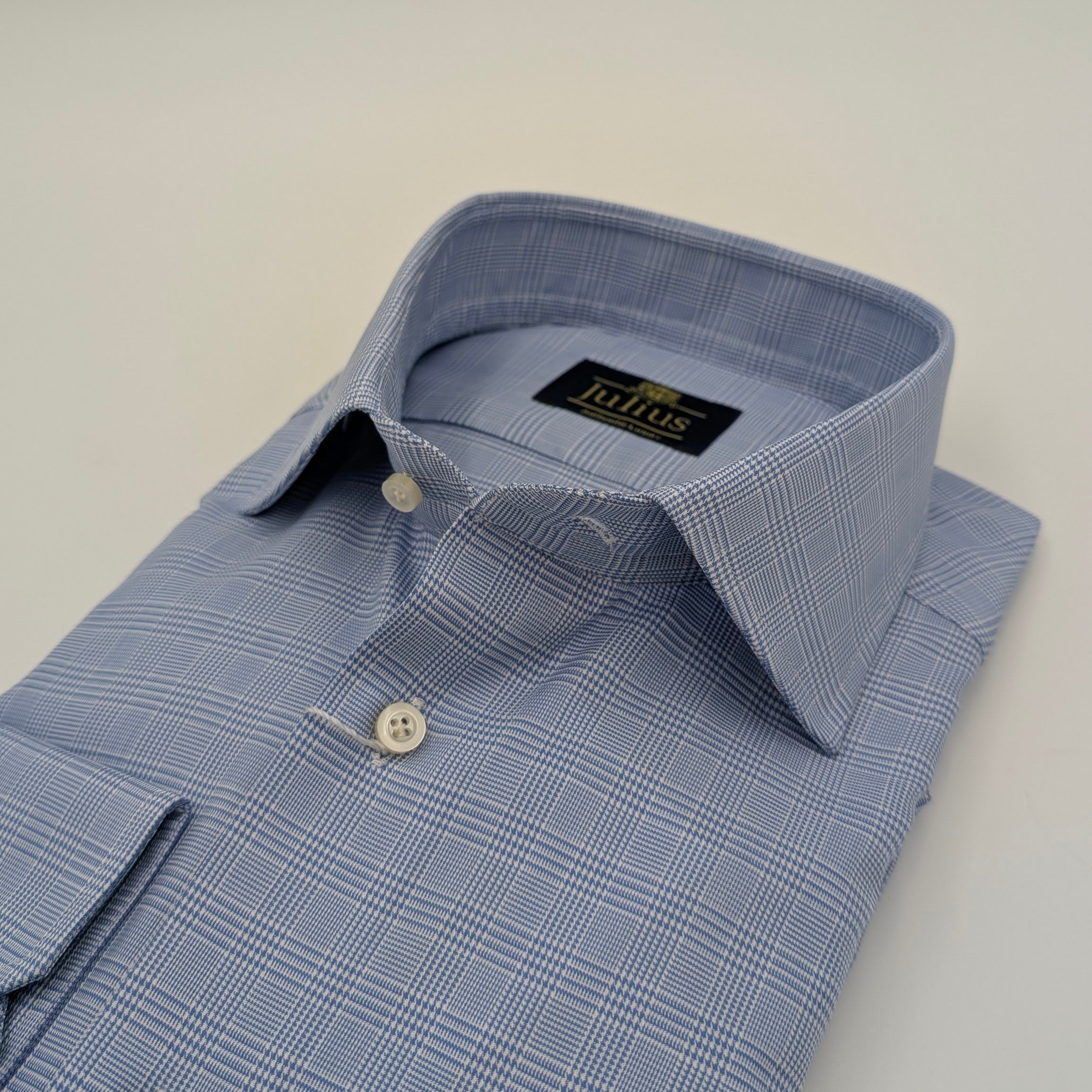 Cutaway Shirt Comfort Checked Blue
