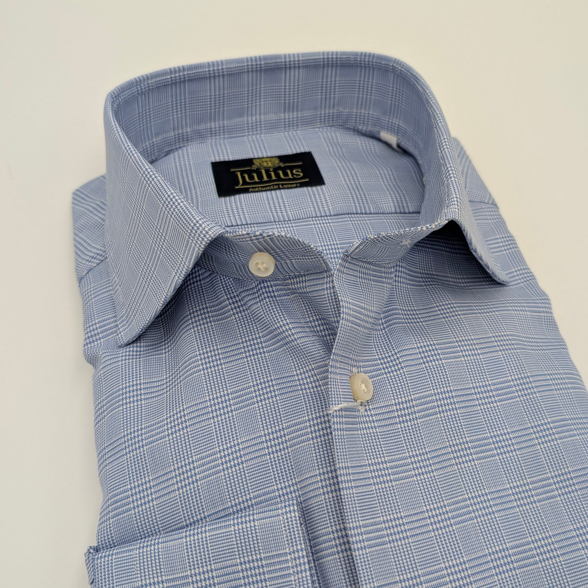 Cutaway Shirt Comfort Checked Blue