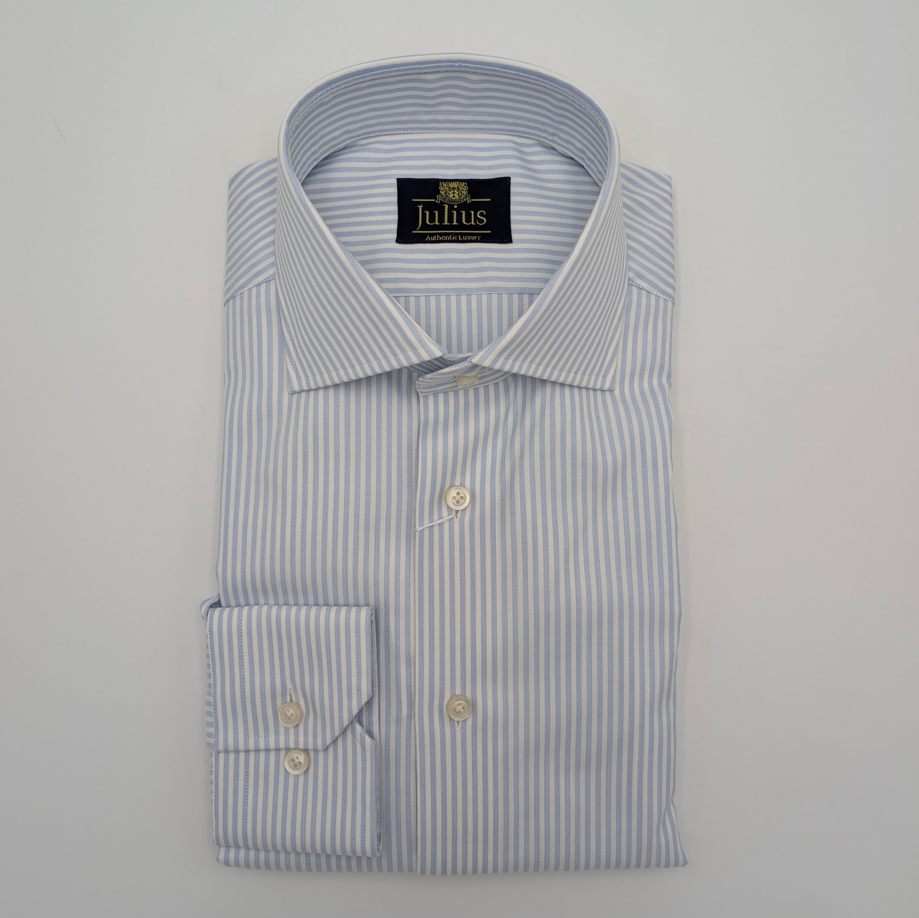 Cutaway Shirt Comfort Stripe Light Blue