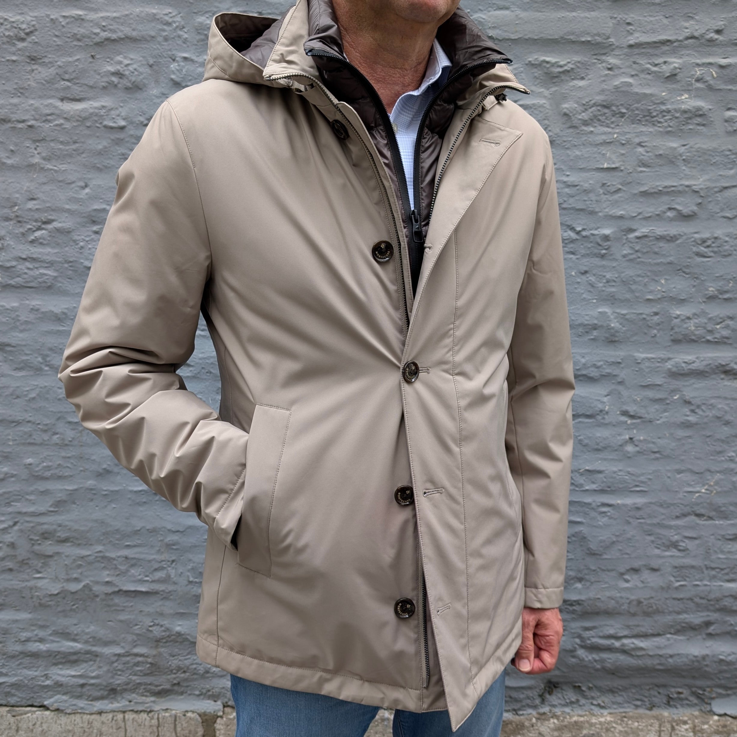 Down Coat Performance Jacket Beige