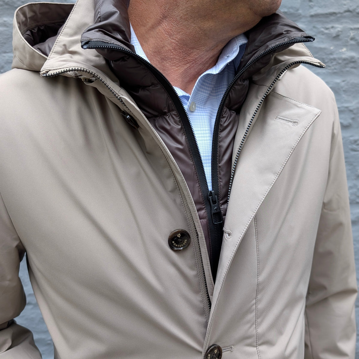 Down Coat Performance Jacket Beige