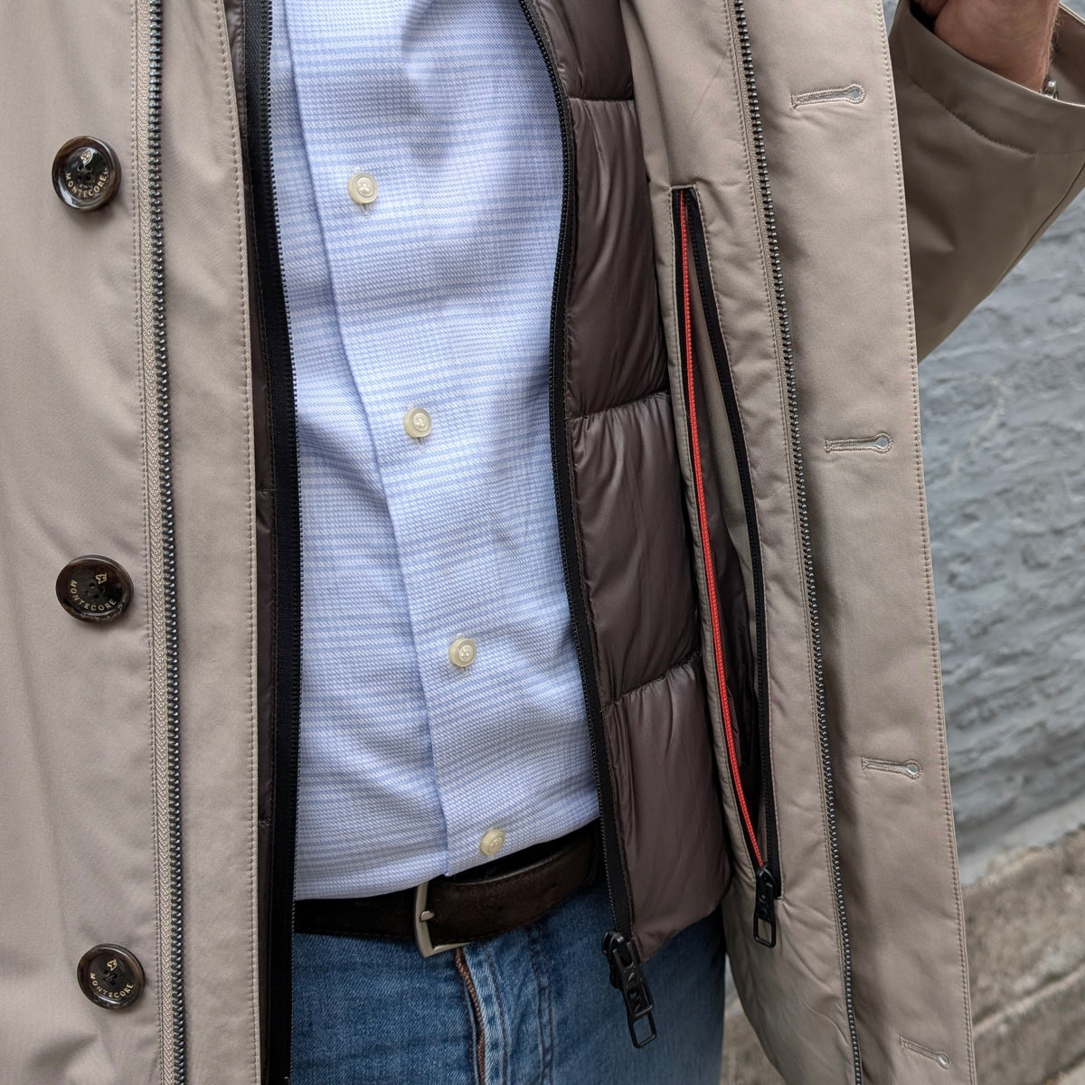 Down Coat Performance Jacket Beige