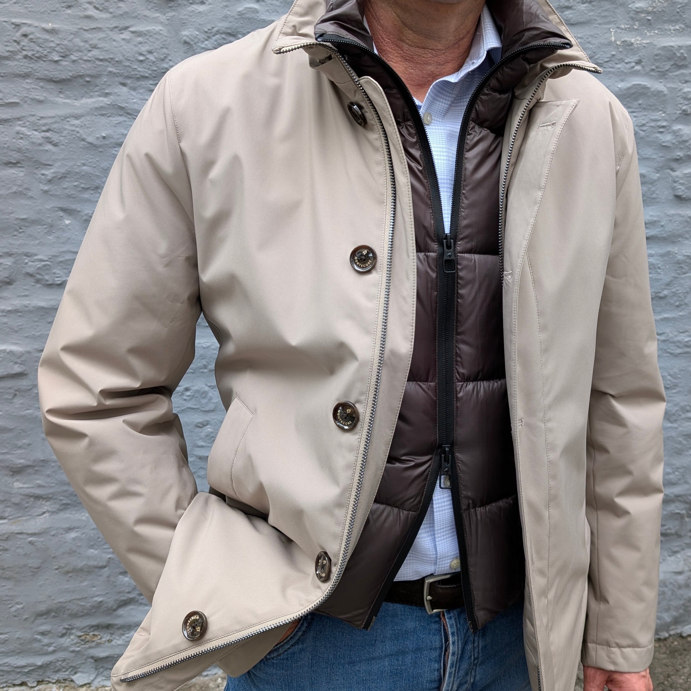 Down Coat Performance Jacket Beige