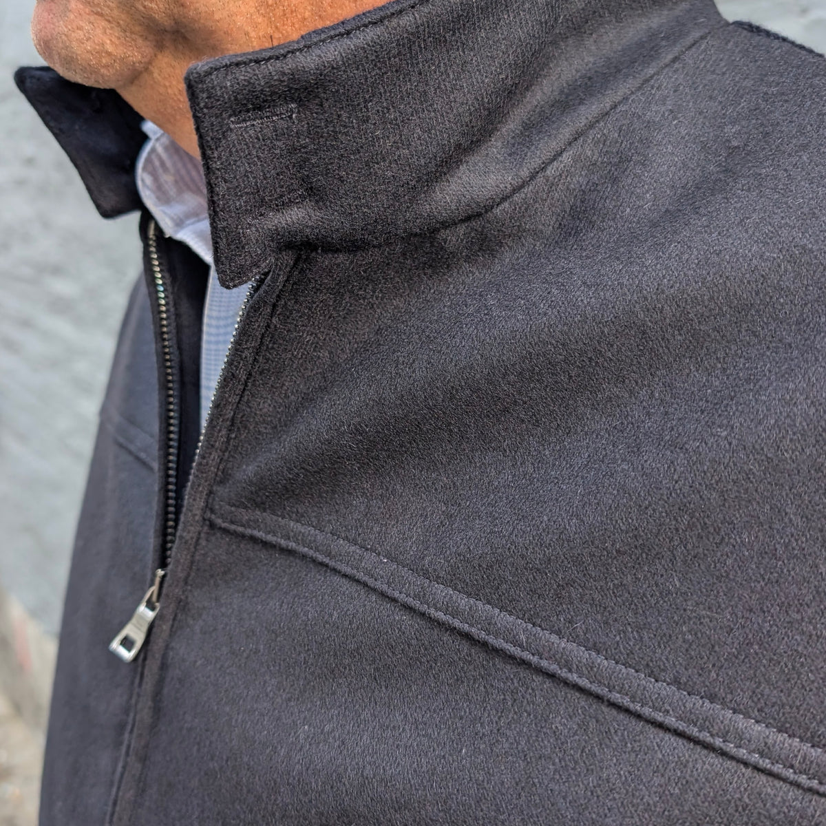 Baseball Jacket Wool/Knit Navy