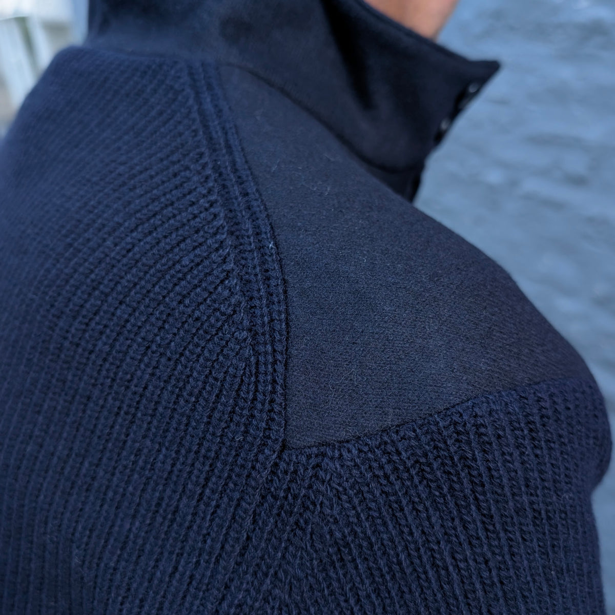 Baseball Jacket Wool/Knit Navy