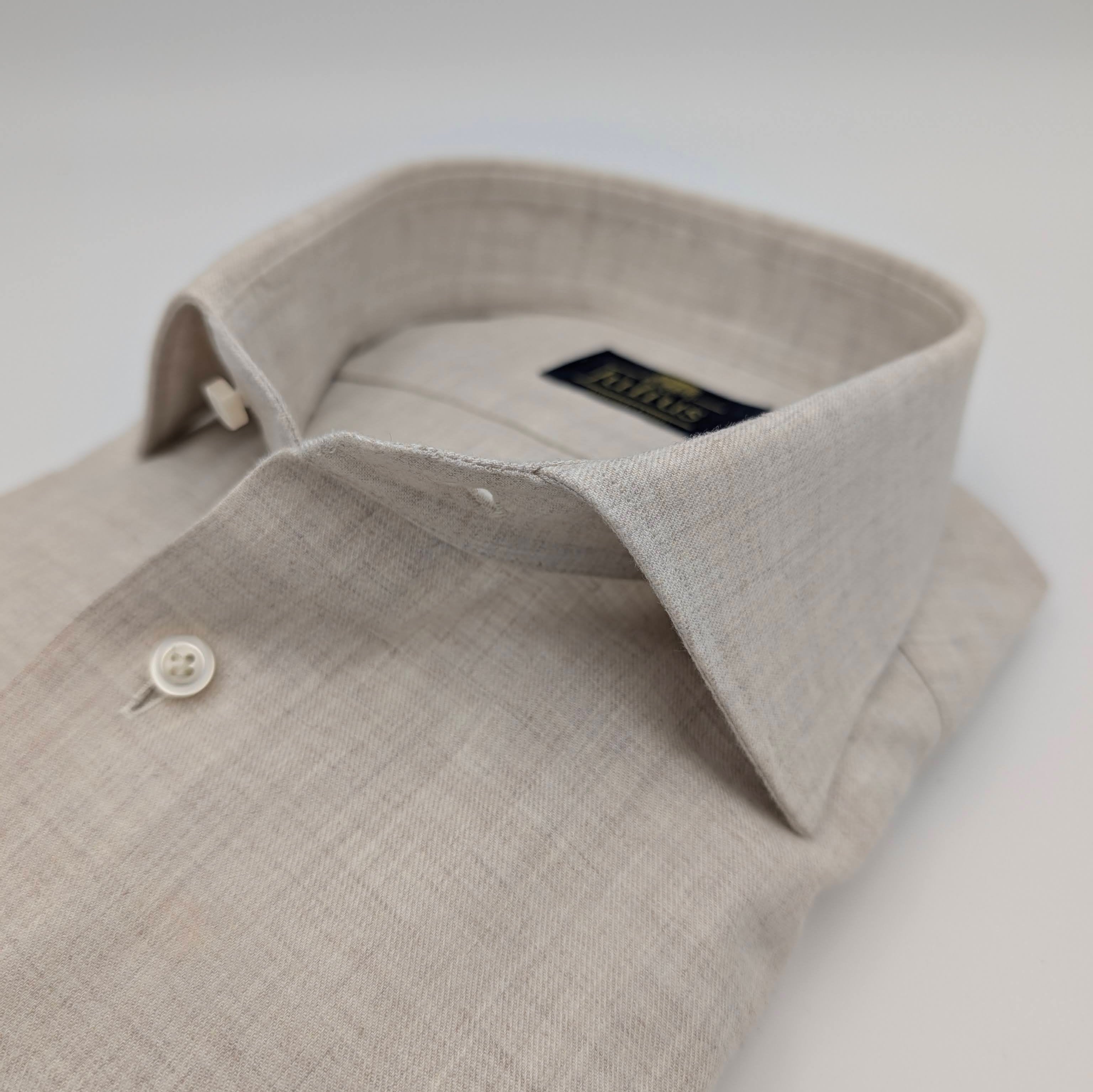 Cutaway Shirt Flannel Beige