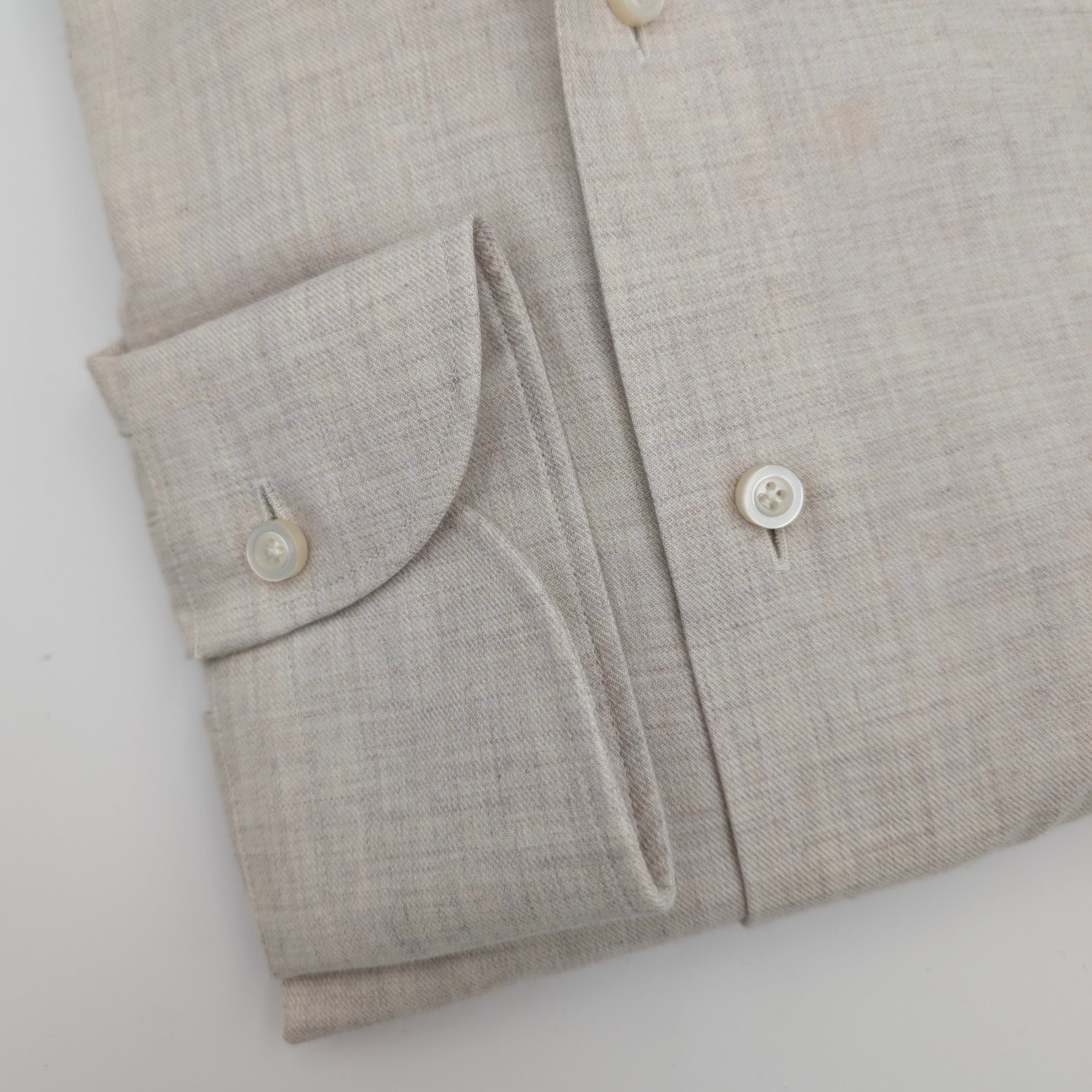 Cutaway Shirt Flannel Beige