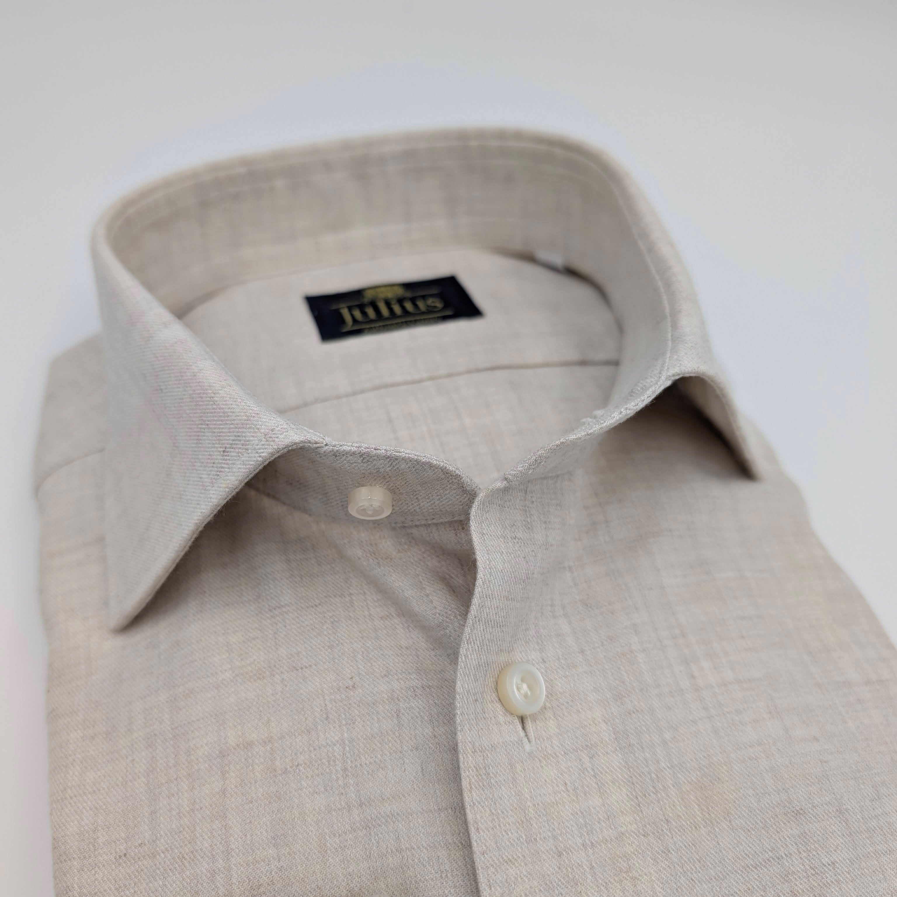 Cutaway Shirt Flannel Beige
