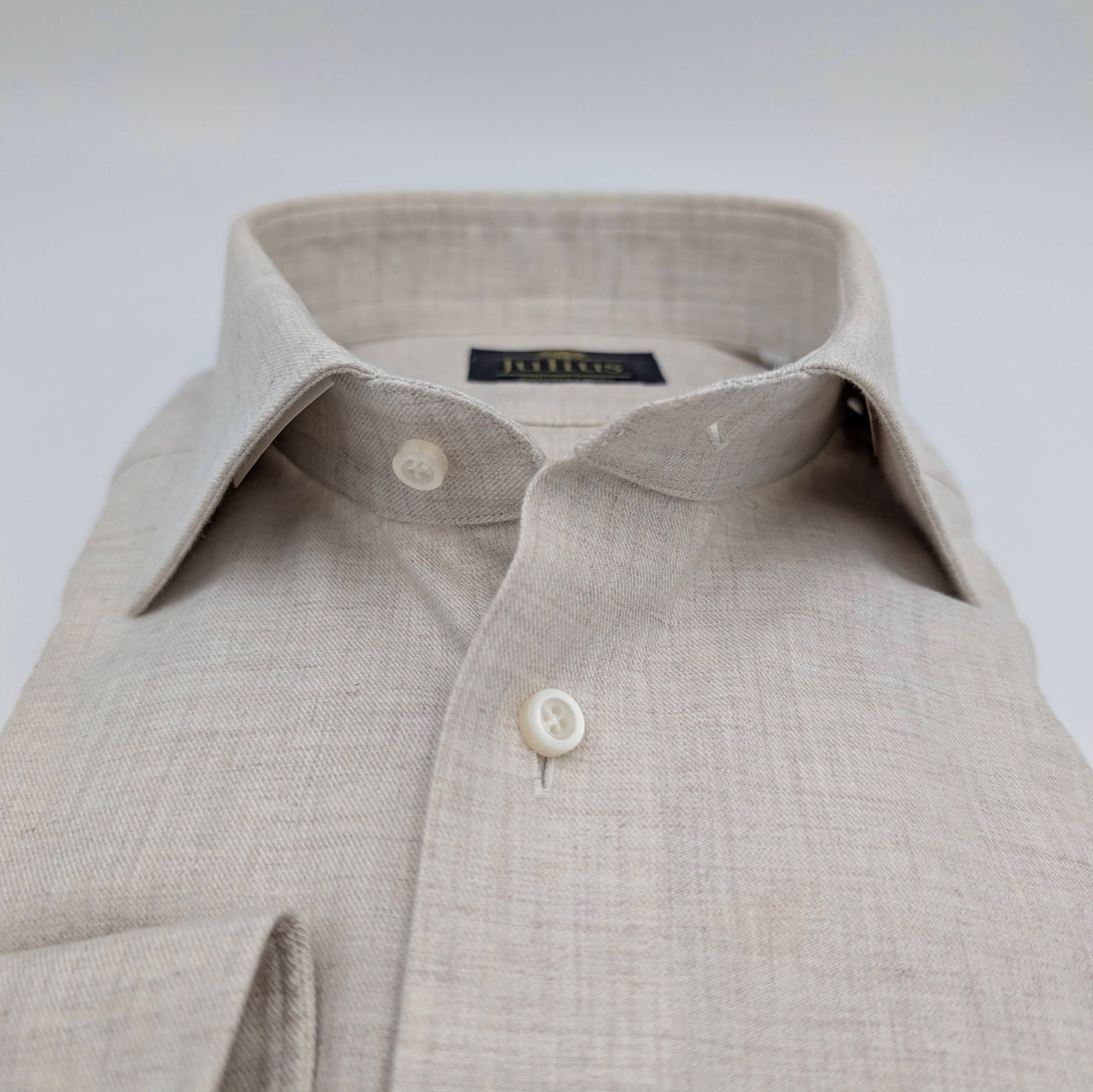 Cutaway Shirt Flannel Beige
