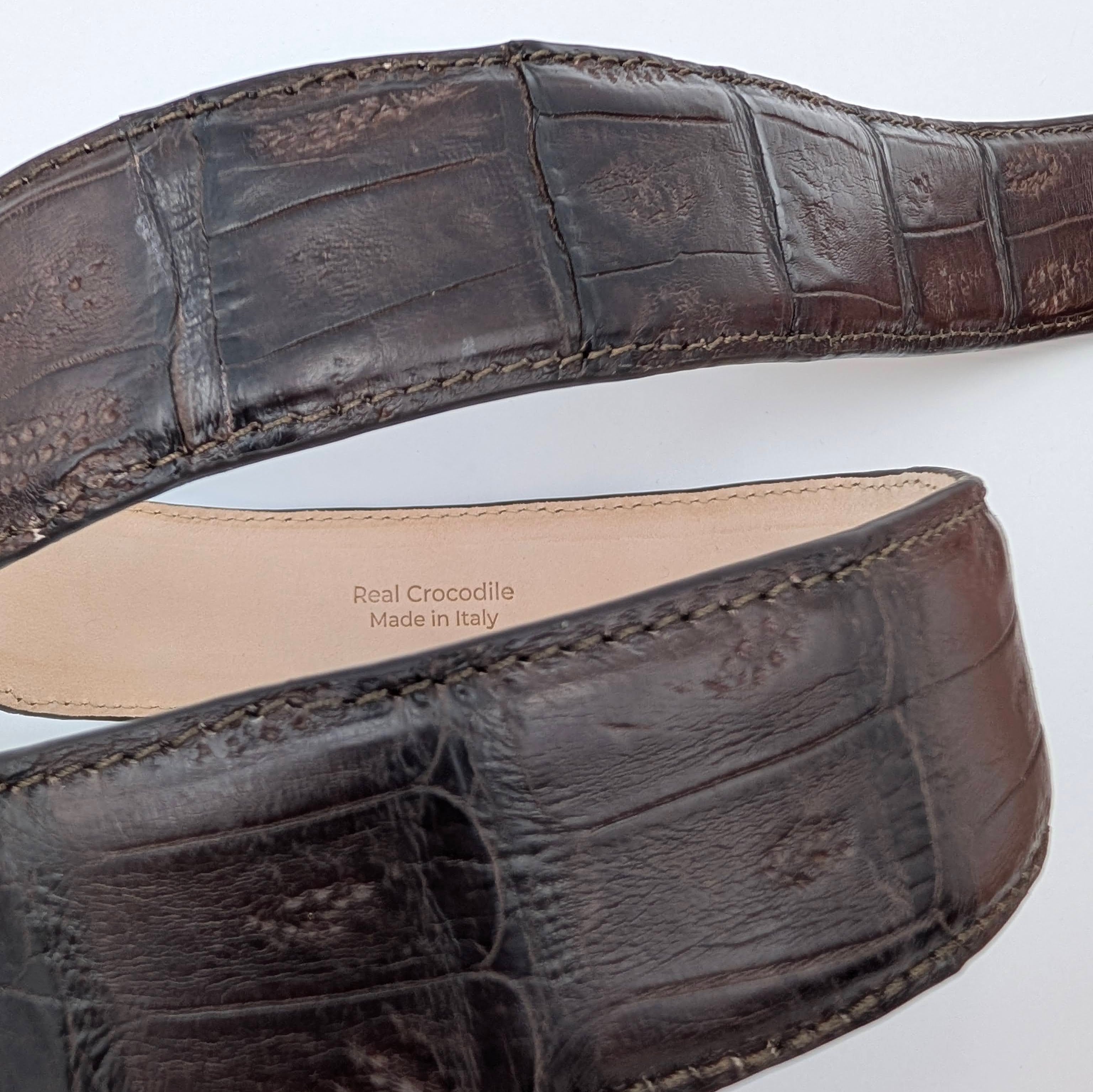 Belt Real Caiman Dark Brown