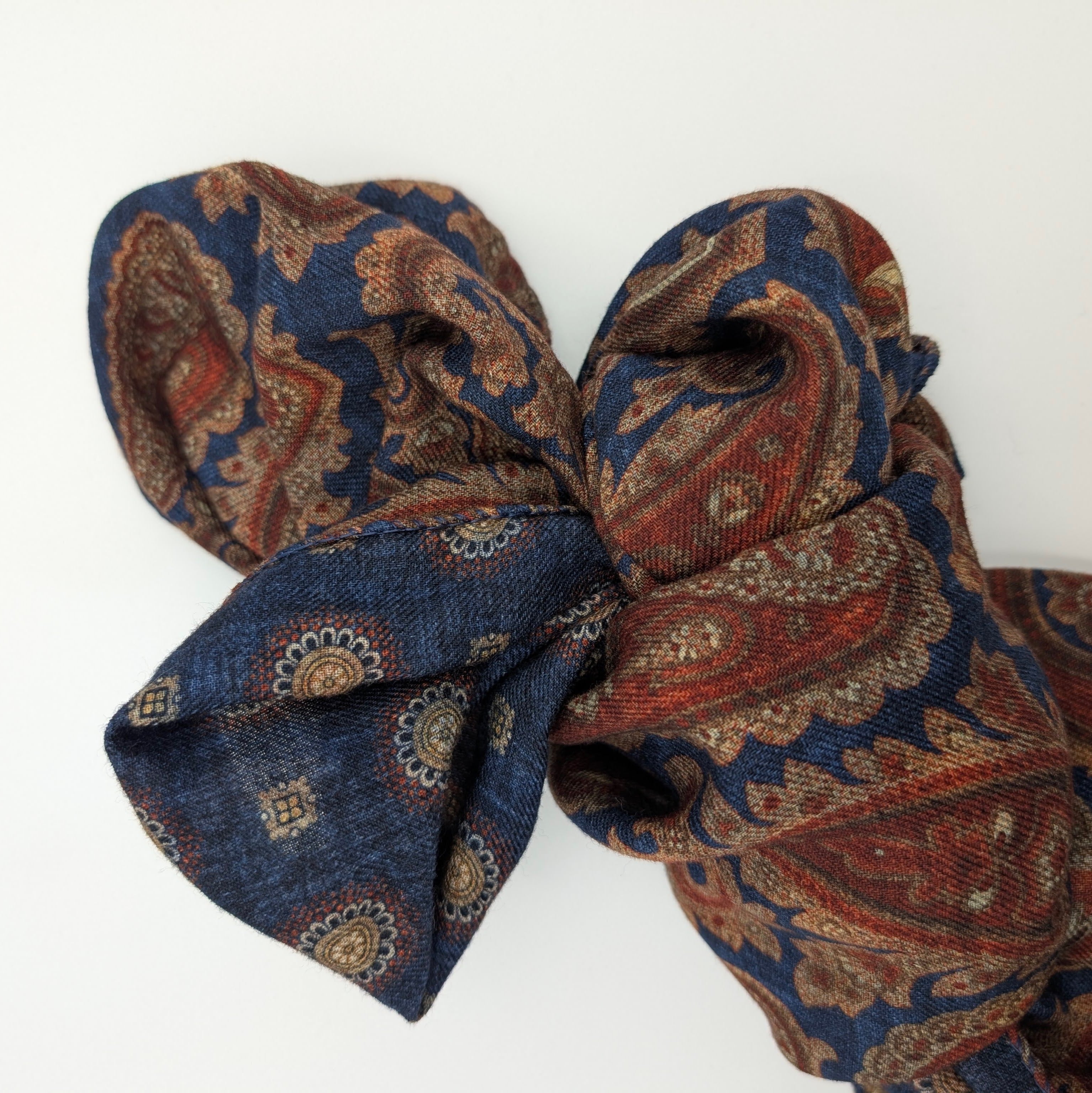 Scarf Light Wool Double Face Blue